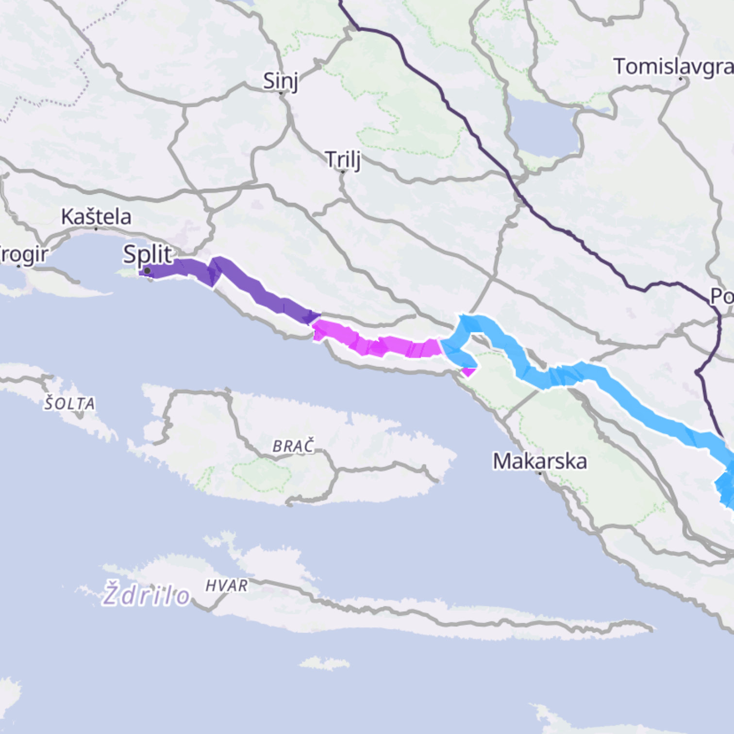 Map itinerary