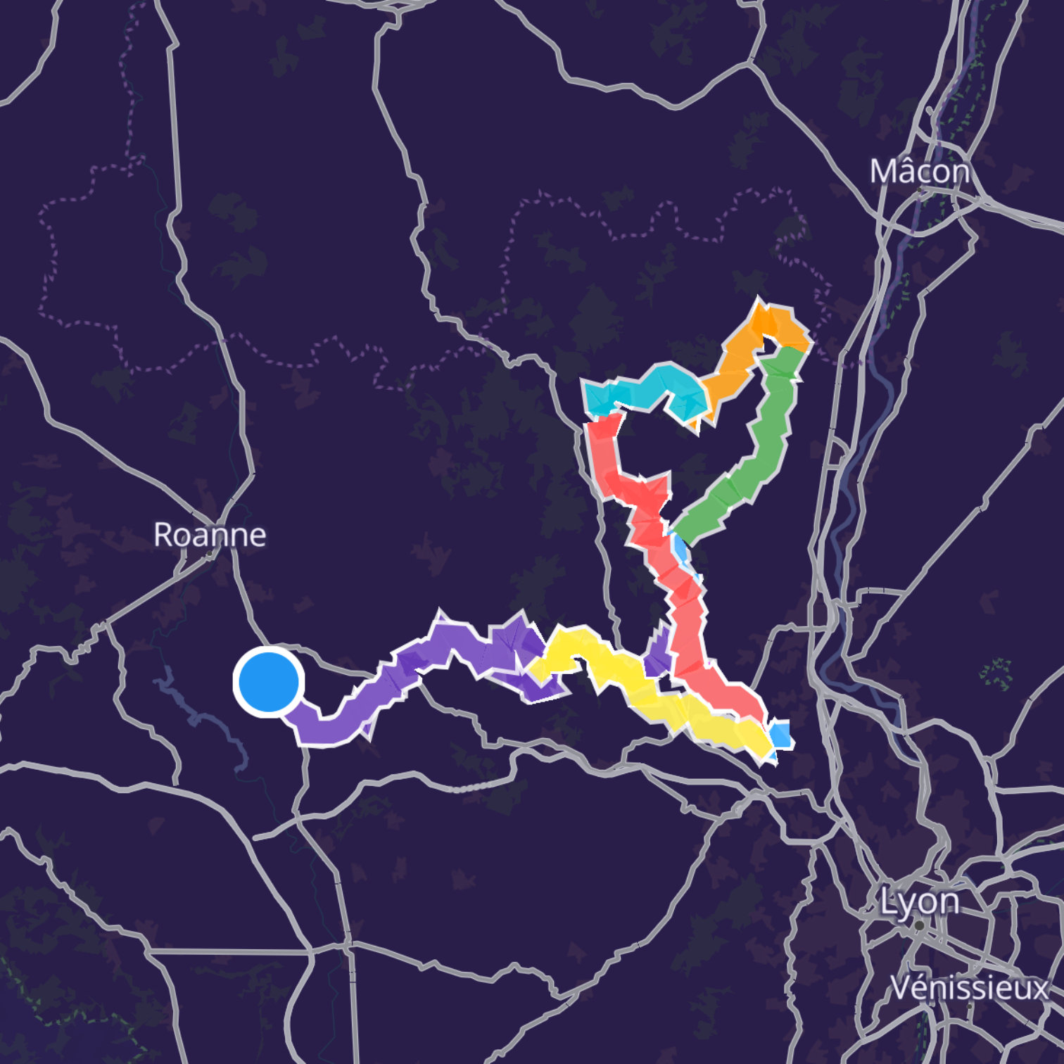 Map itinerary