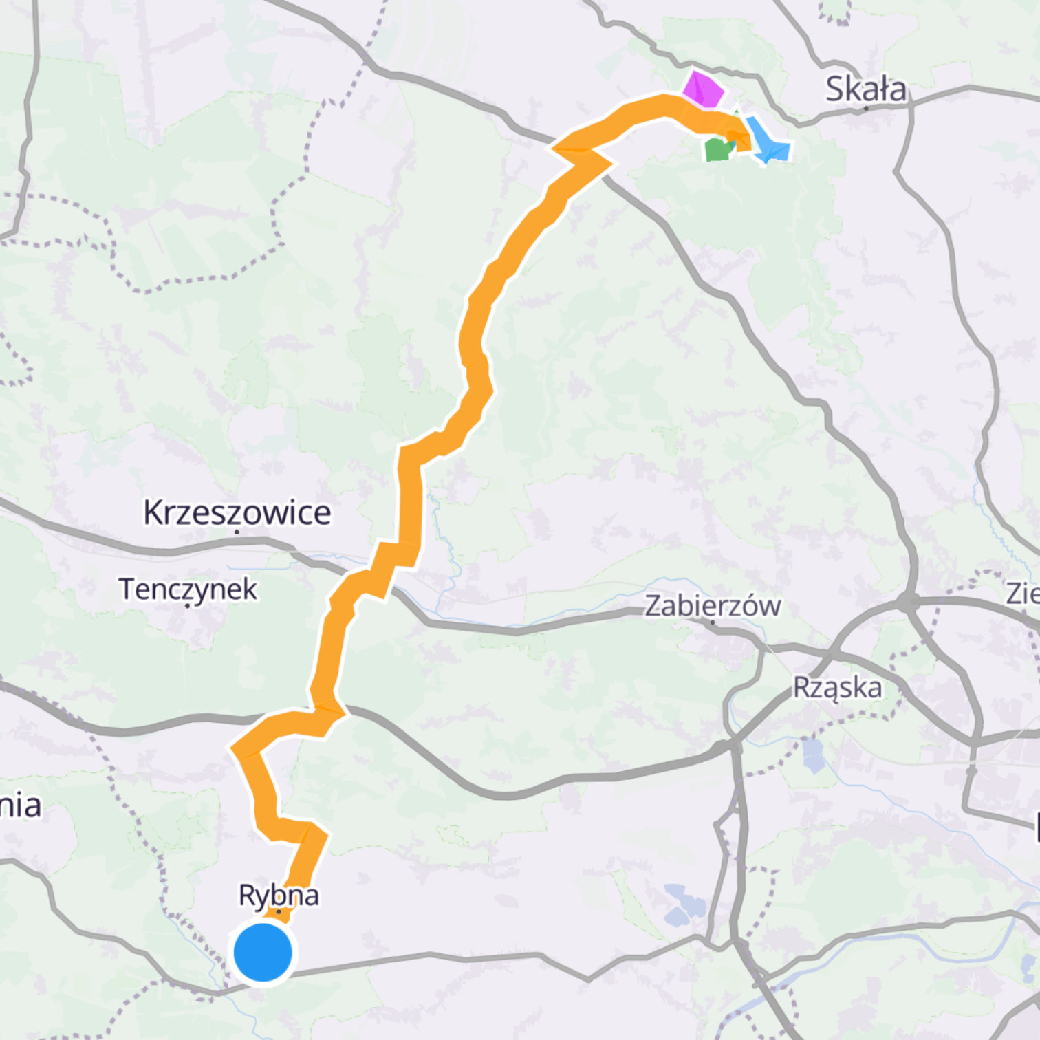 Map itinerary
