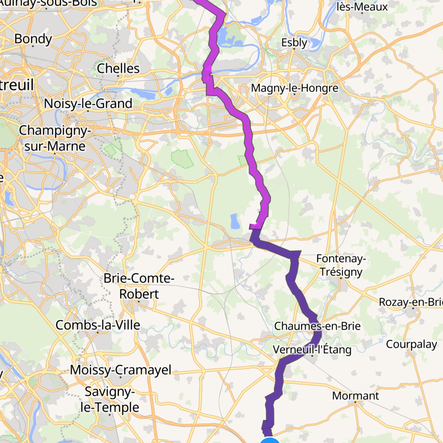 Map itinerary