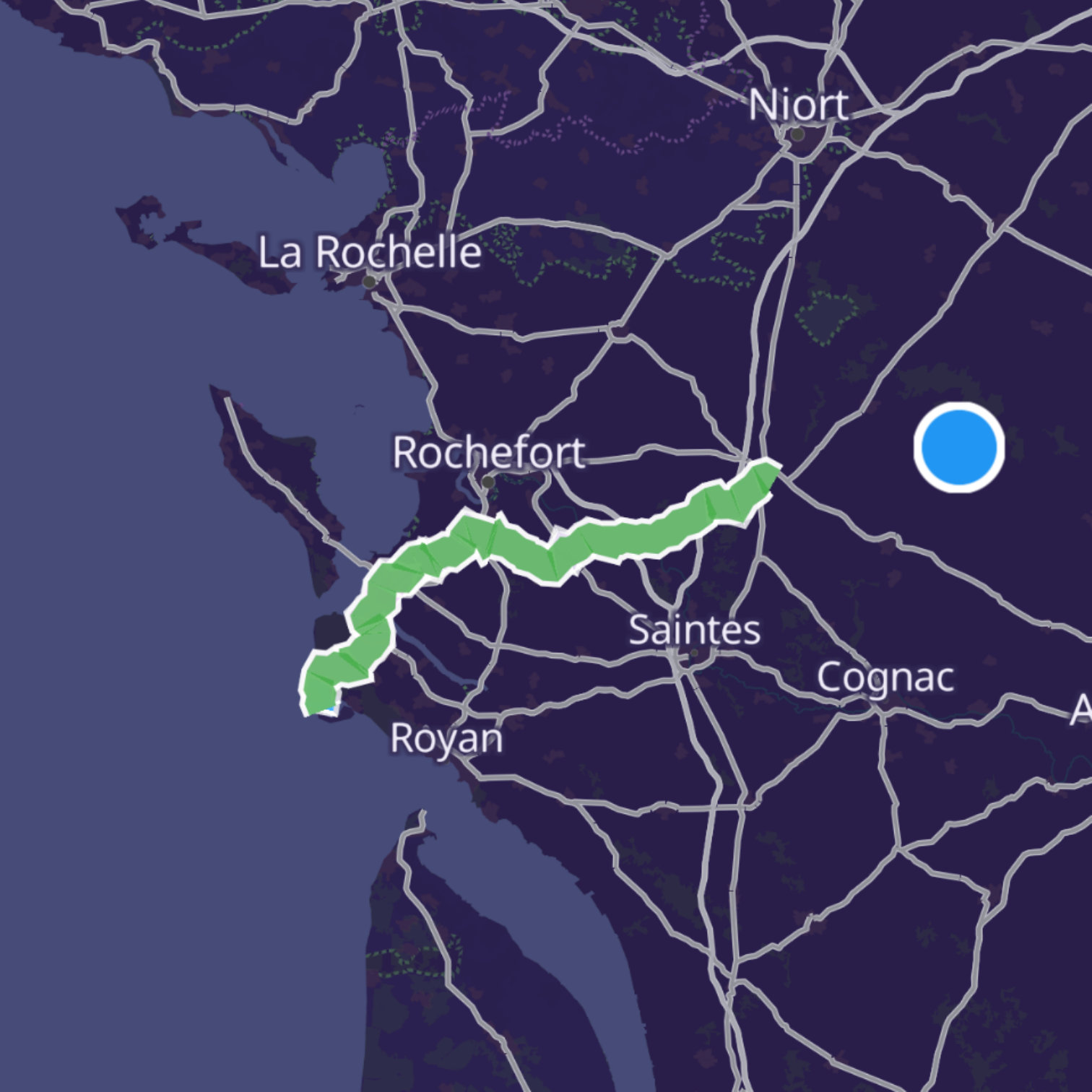 Map itinerary