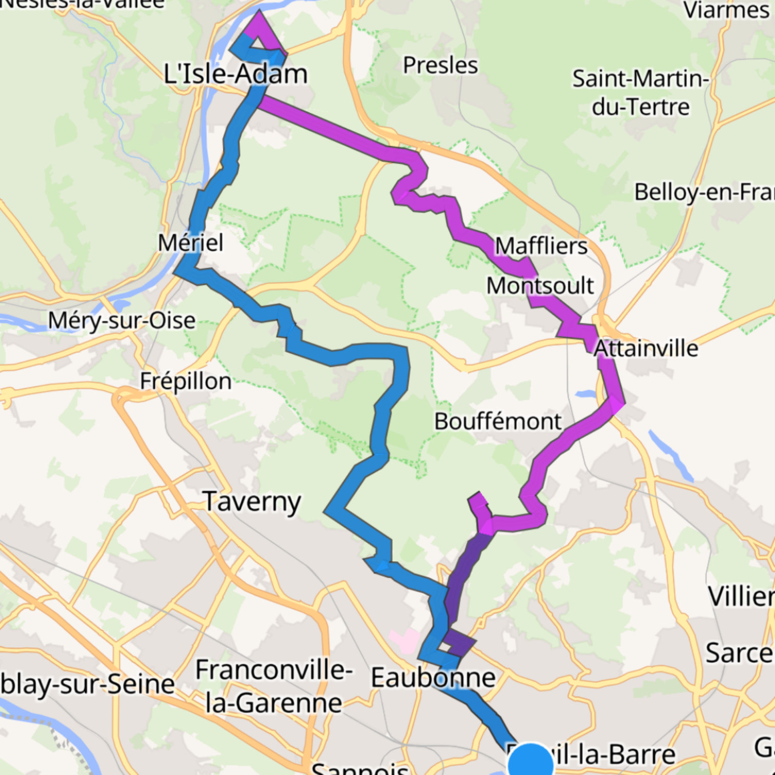 Map itinerary