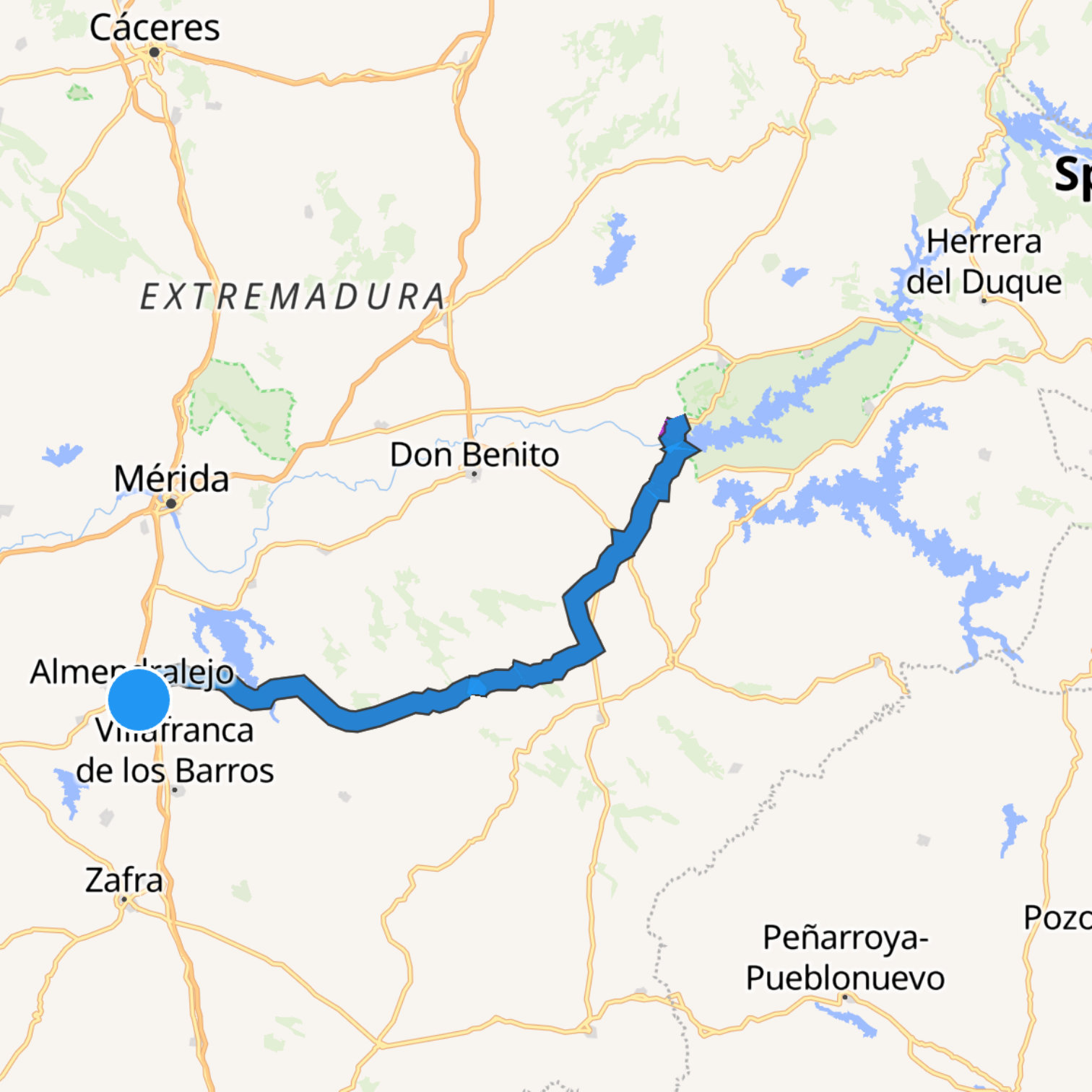 Map itinerary