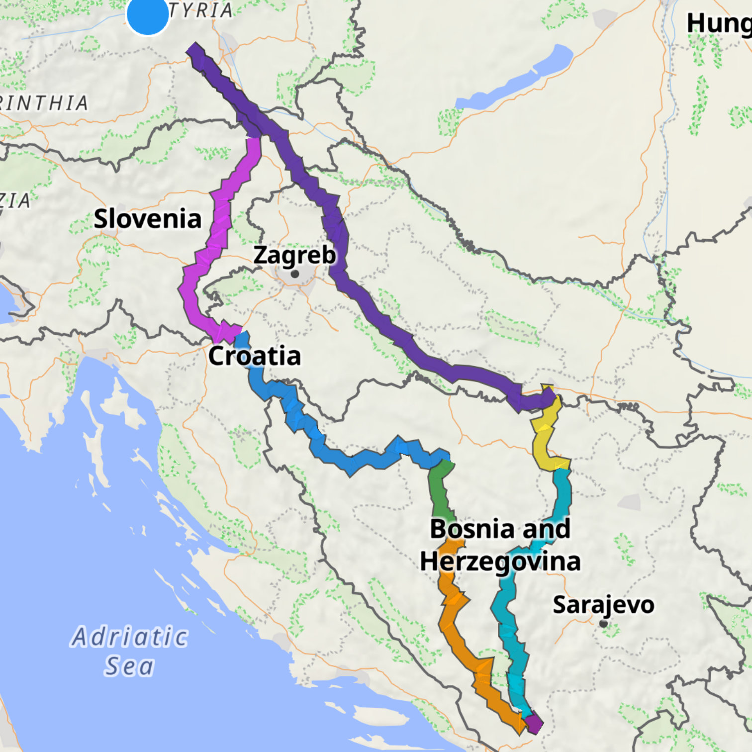 Map itinerary