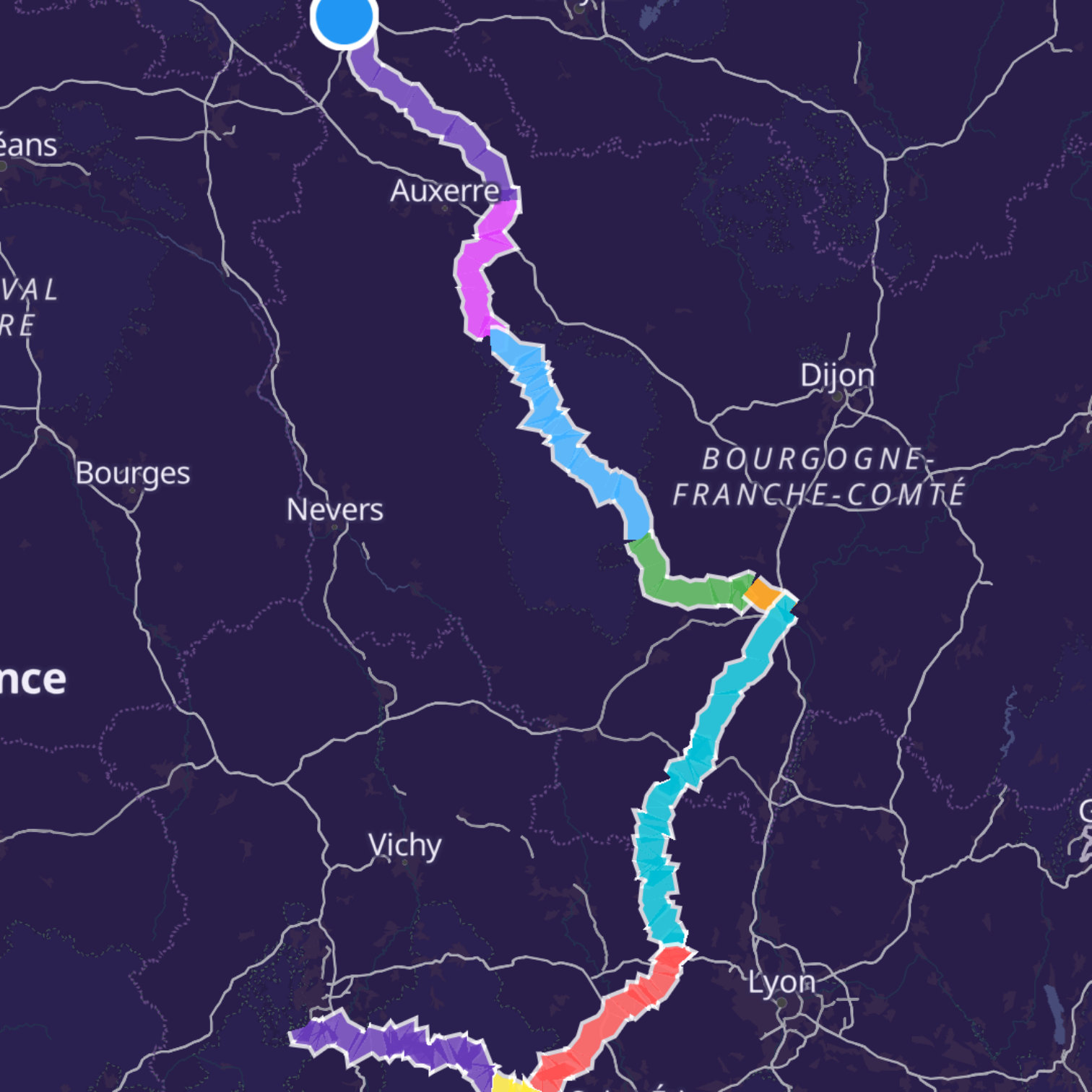 Map itinerary