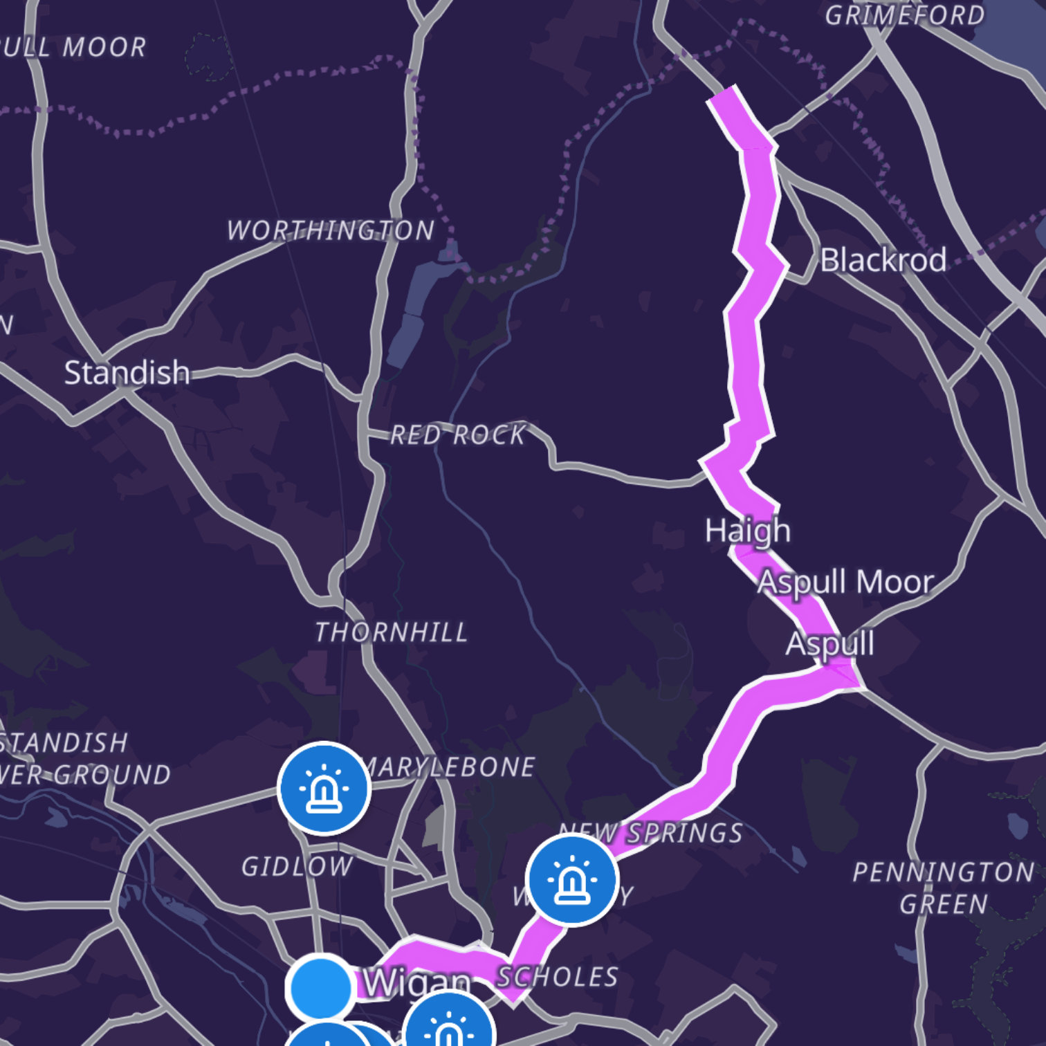 Map itinerary