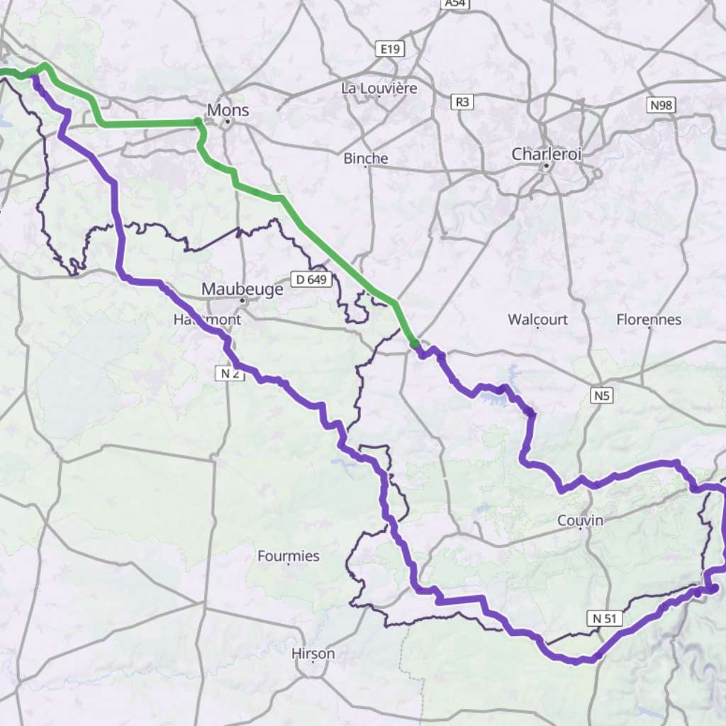 Map itinerary