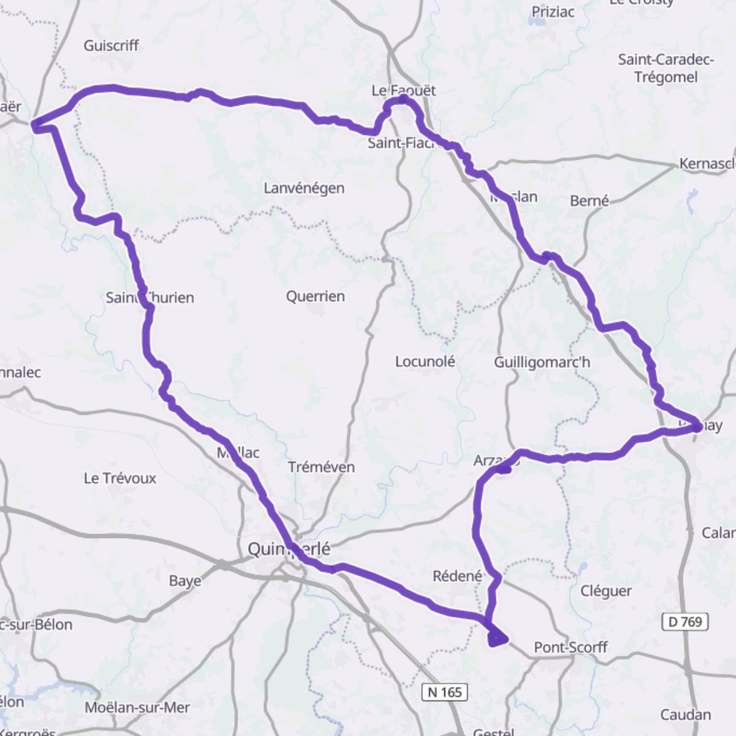 Map itinerary