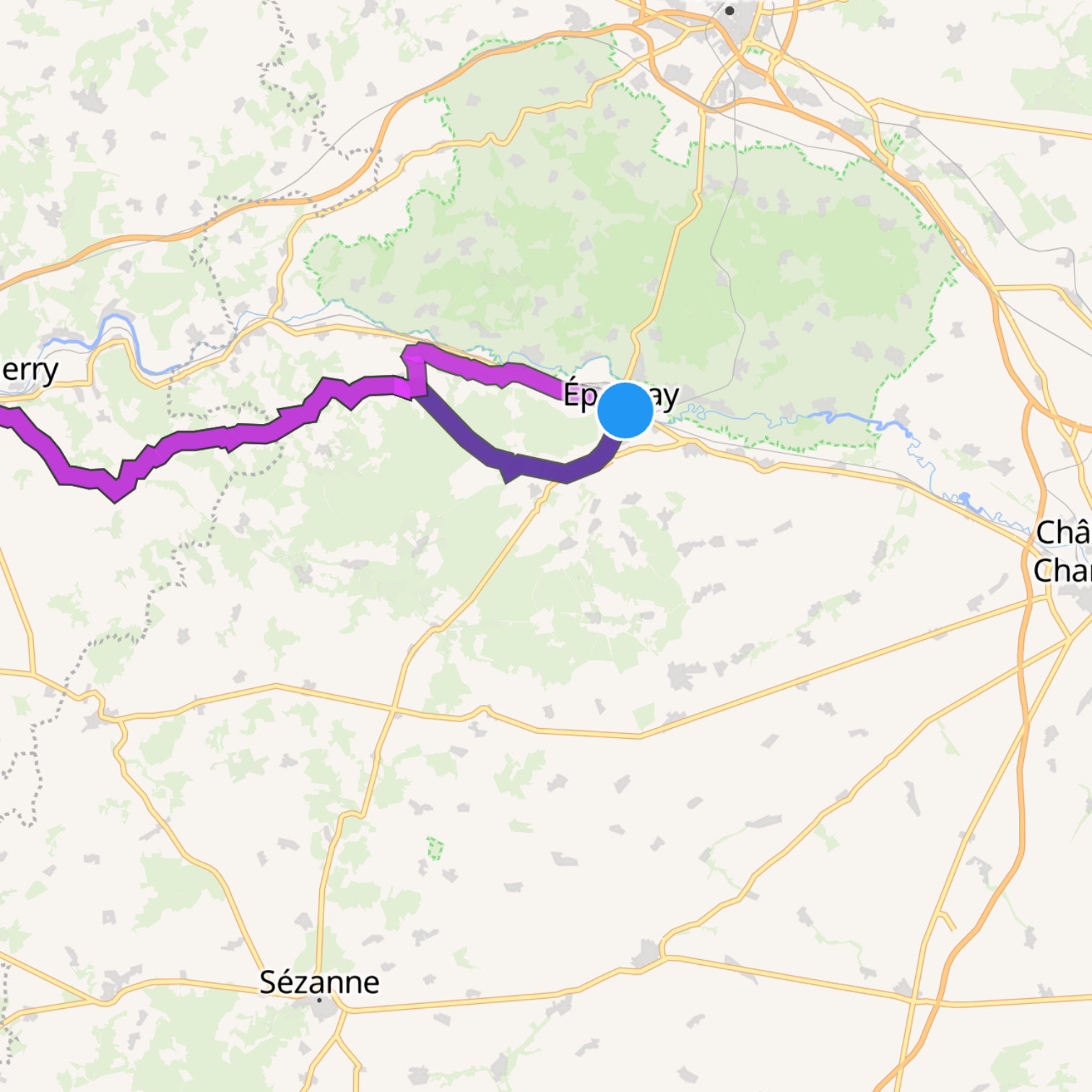 Map itinerary