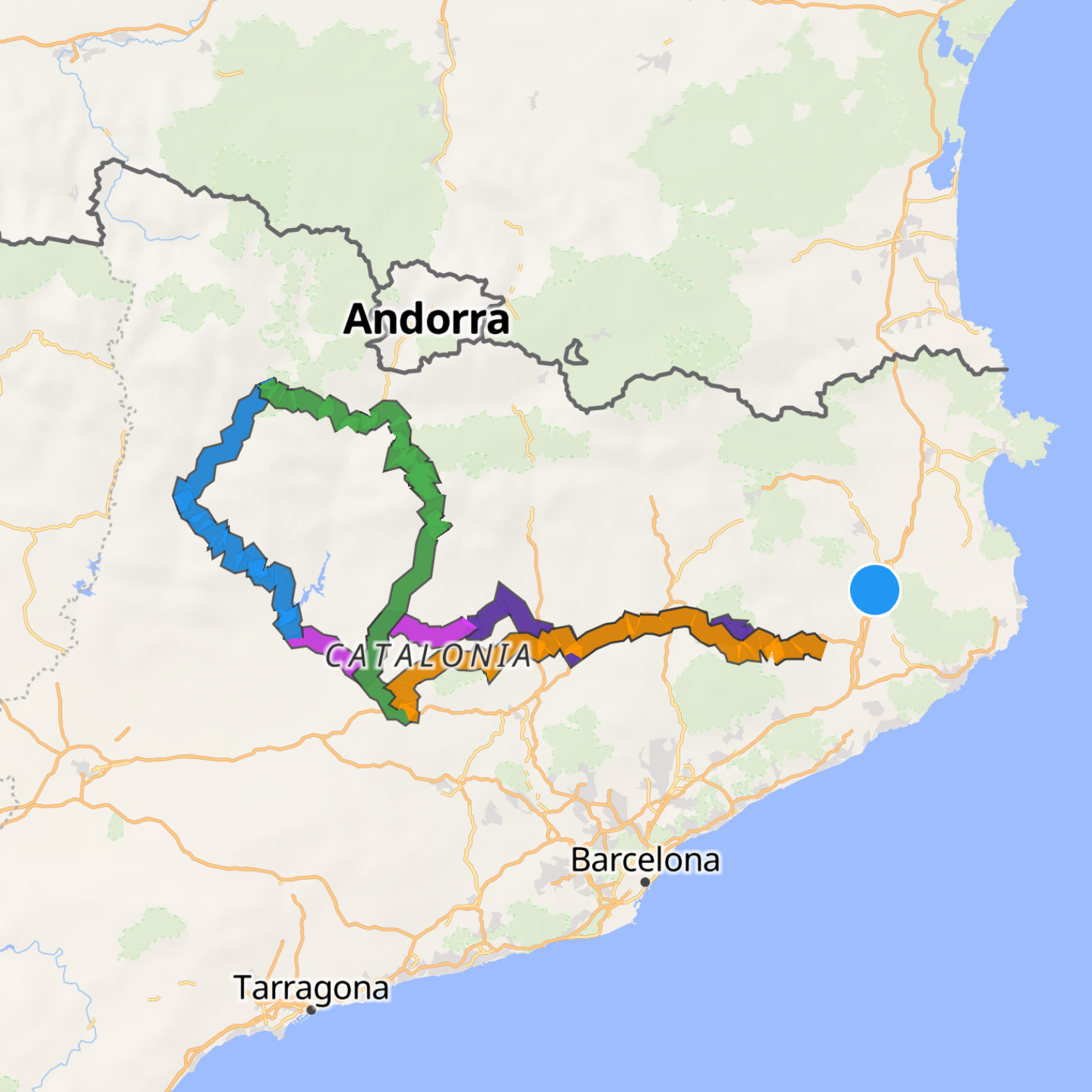 Map itinerary