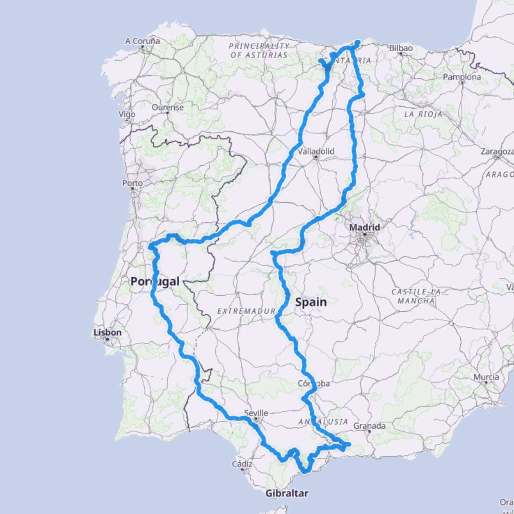 Map itinerary