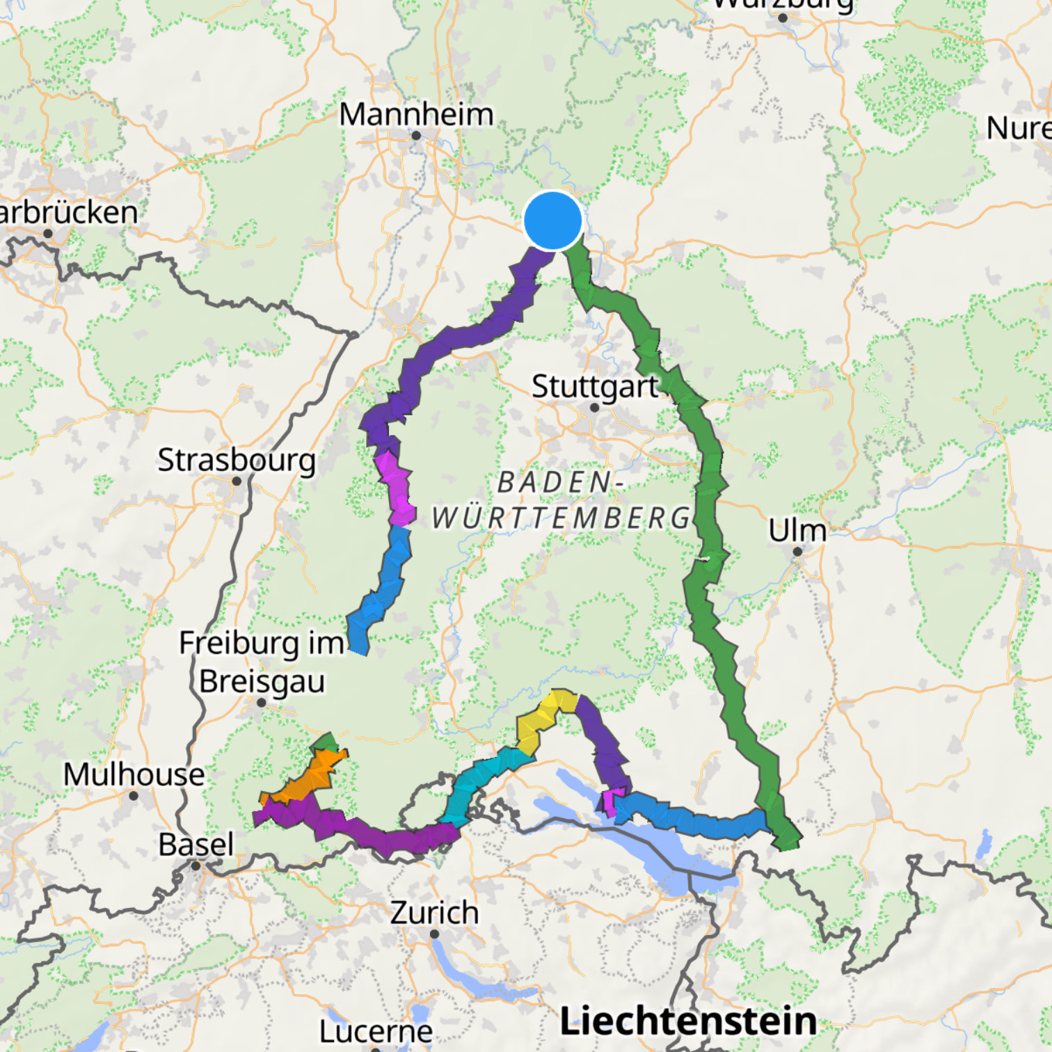 Map itinerary