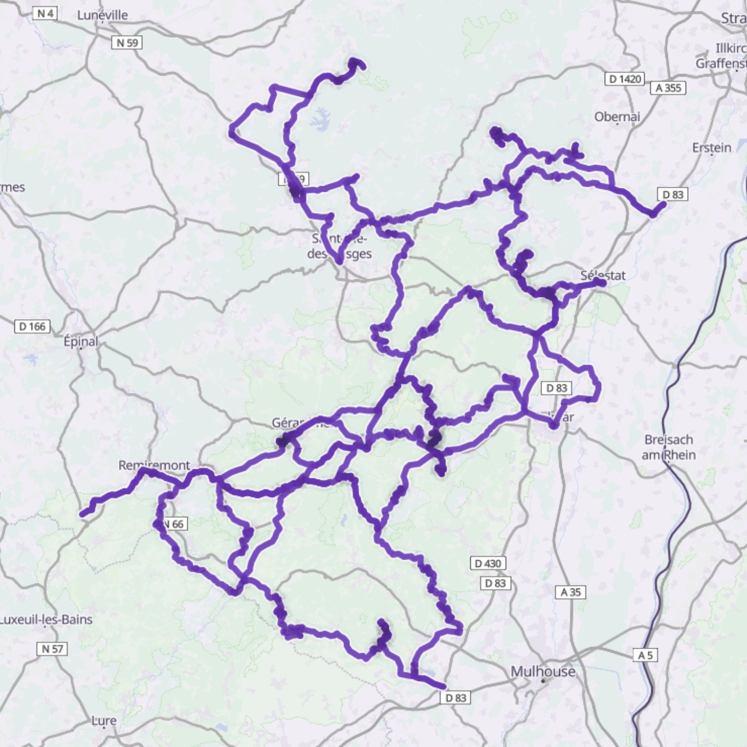 Map itinerary