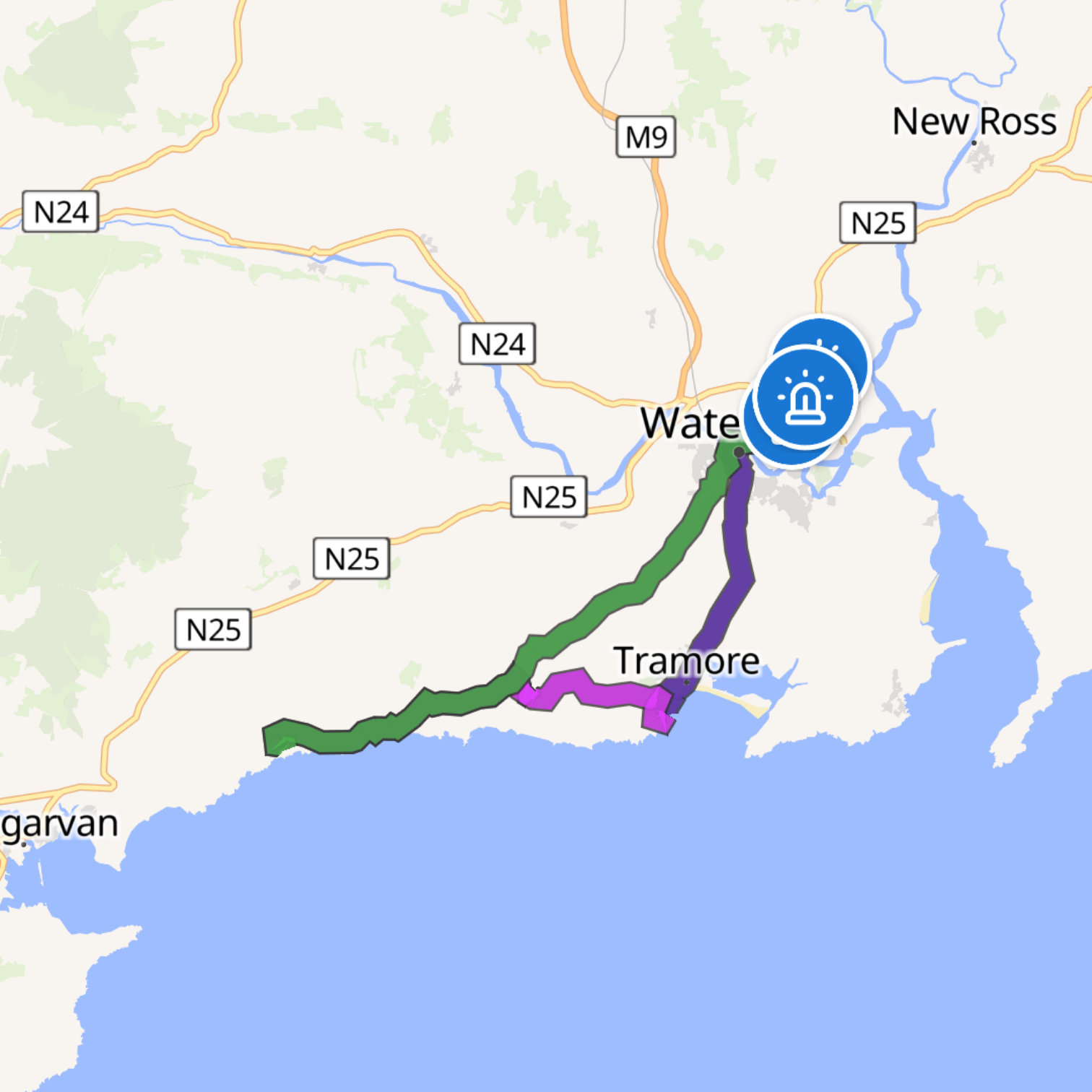 Map itinerary