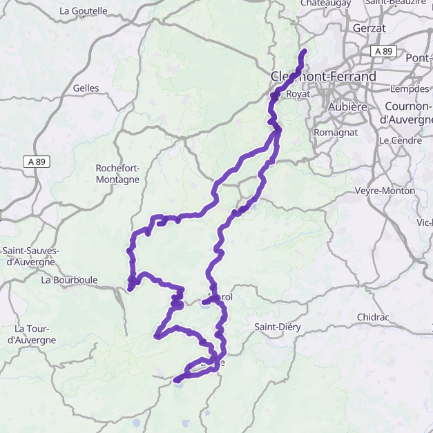 Map itinerary