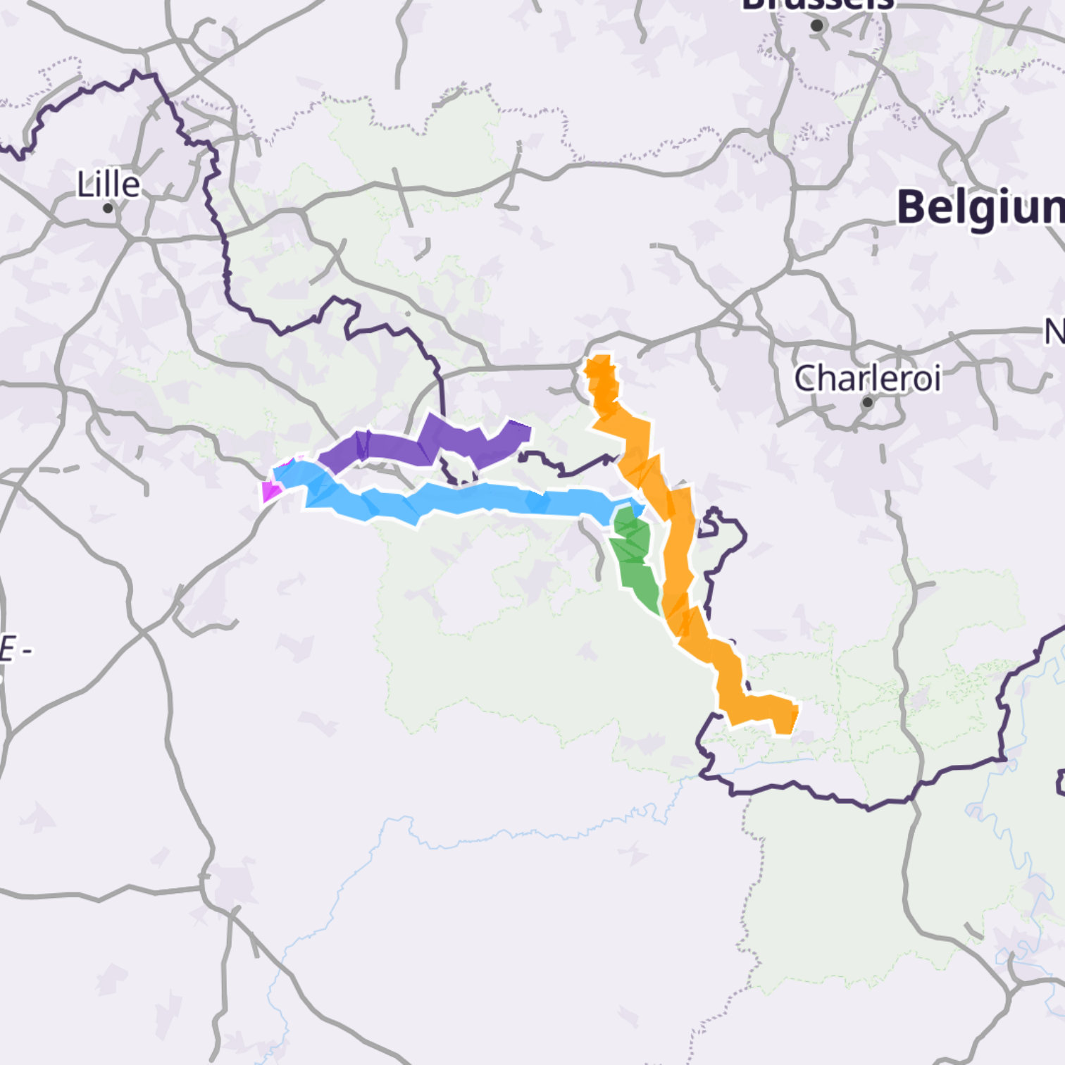 Map itinerary