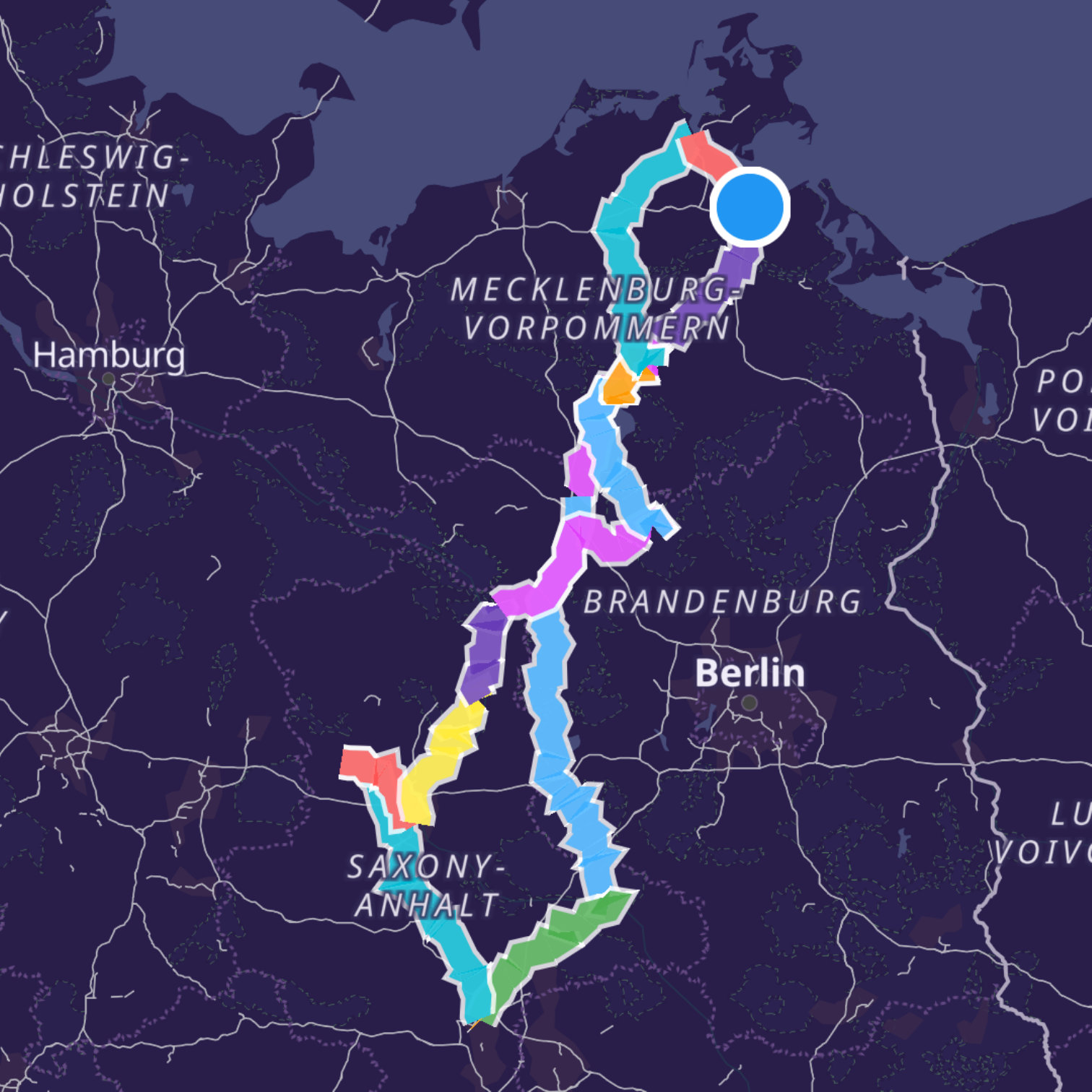 Map itinerary