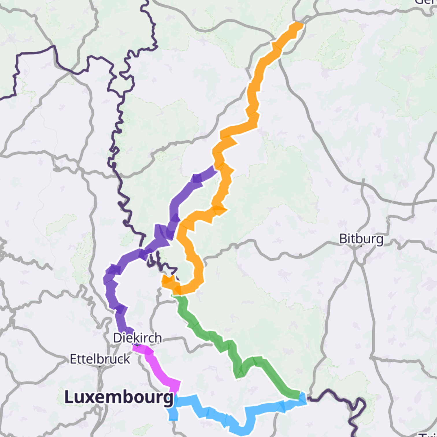 Map itinerary