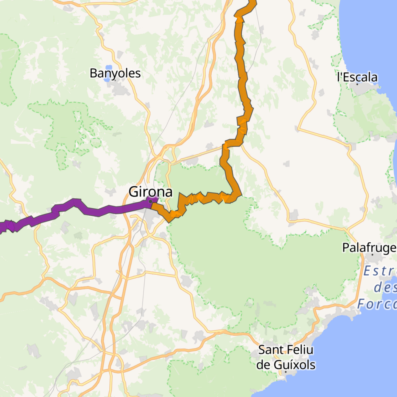 Map itinerary
