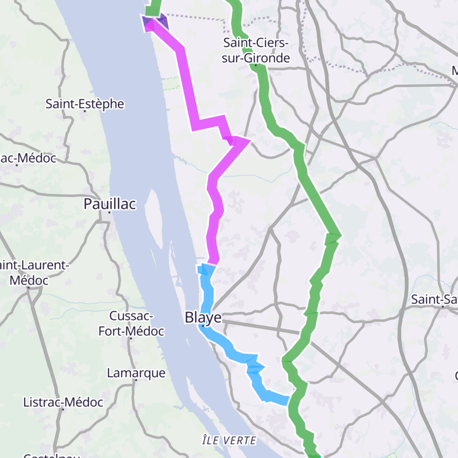 Map itinerary