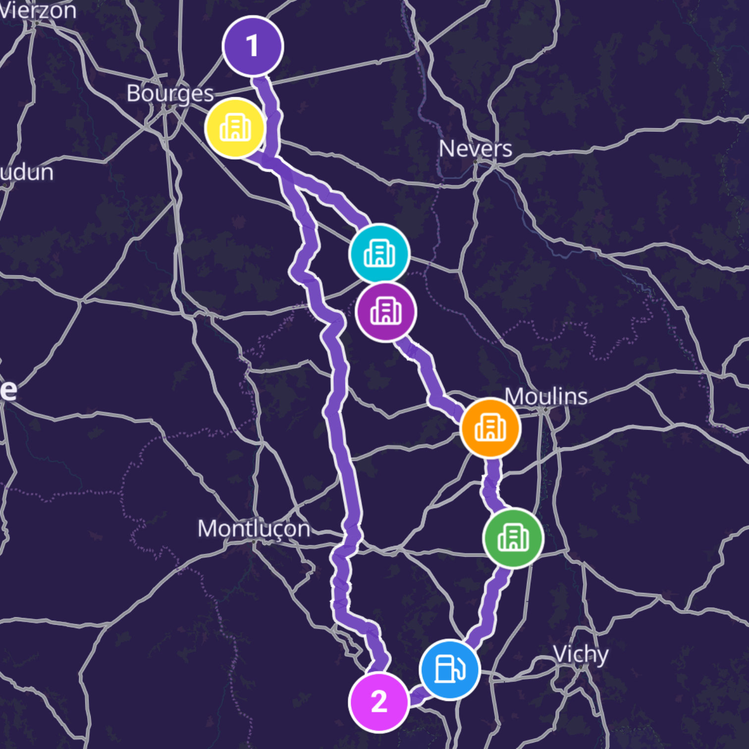 Map itinerary
