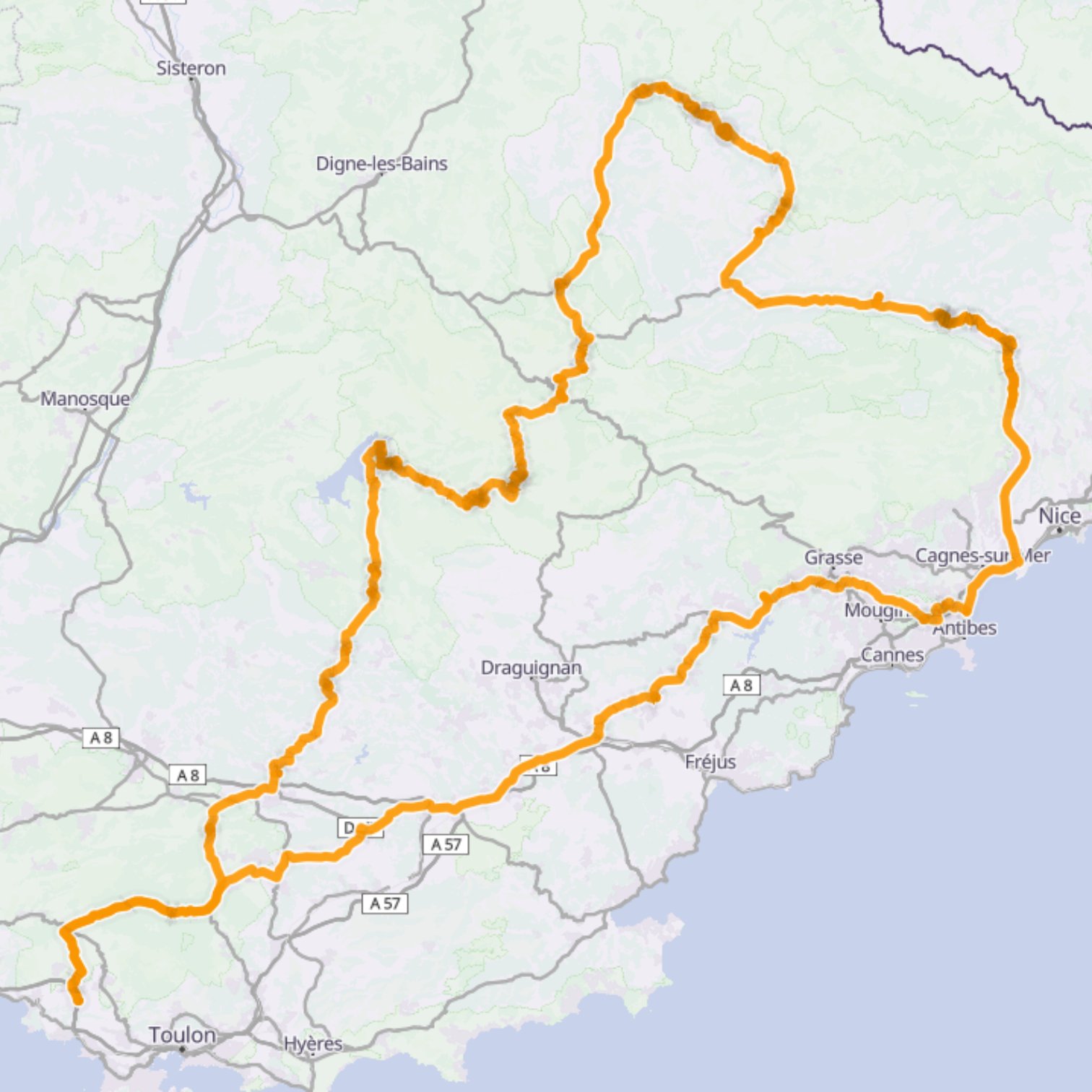 Map itinerary