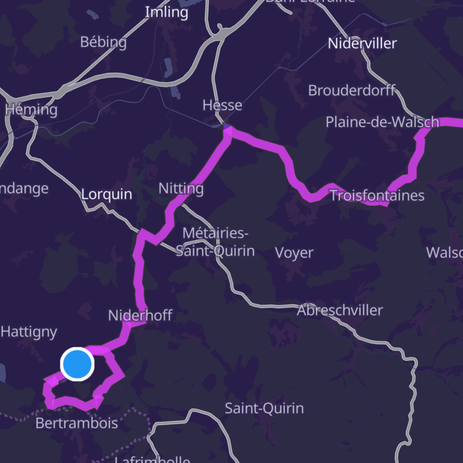 Map itinerary