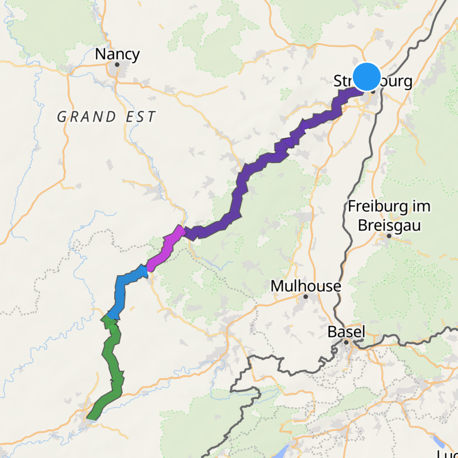 Map itinerary