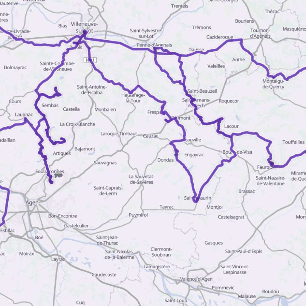Map itinerary