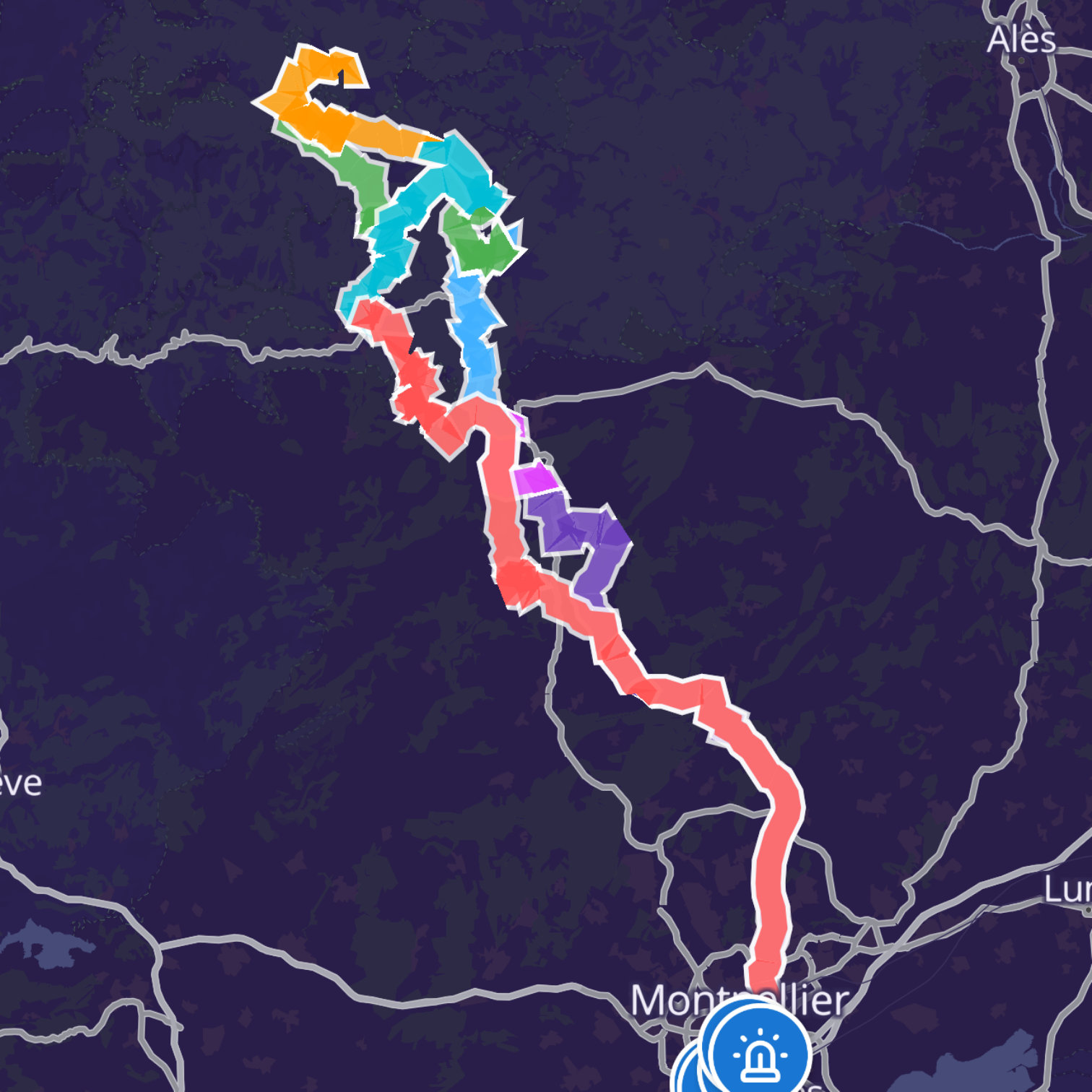 Map itinerary