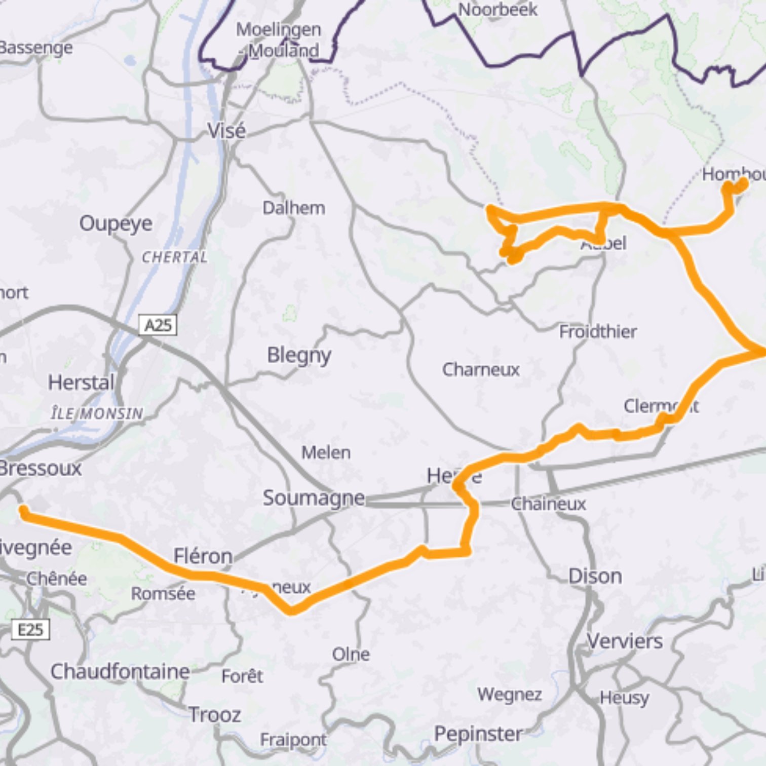 Map itinerary