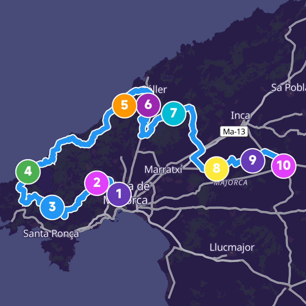 Map itinerary