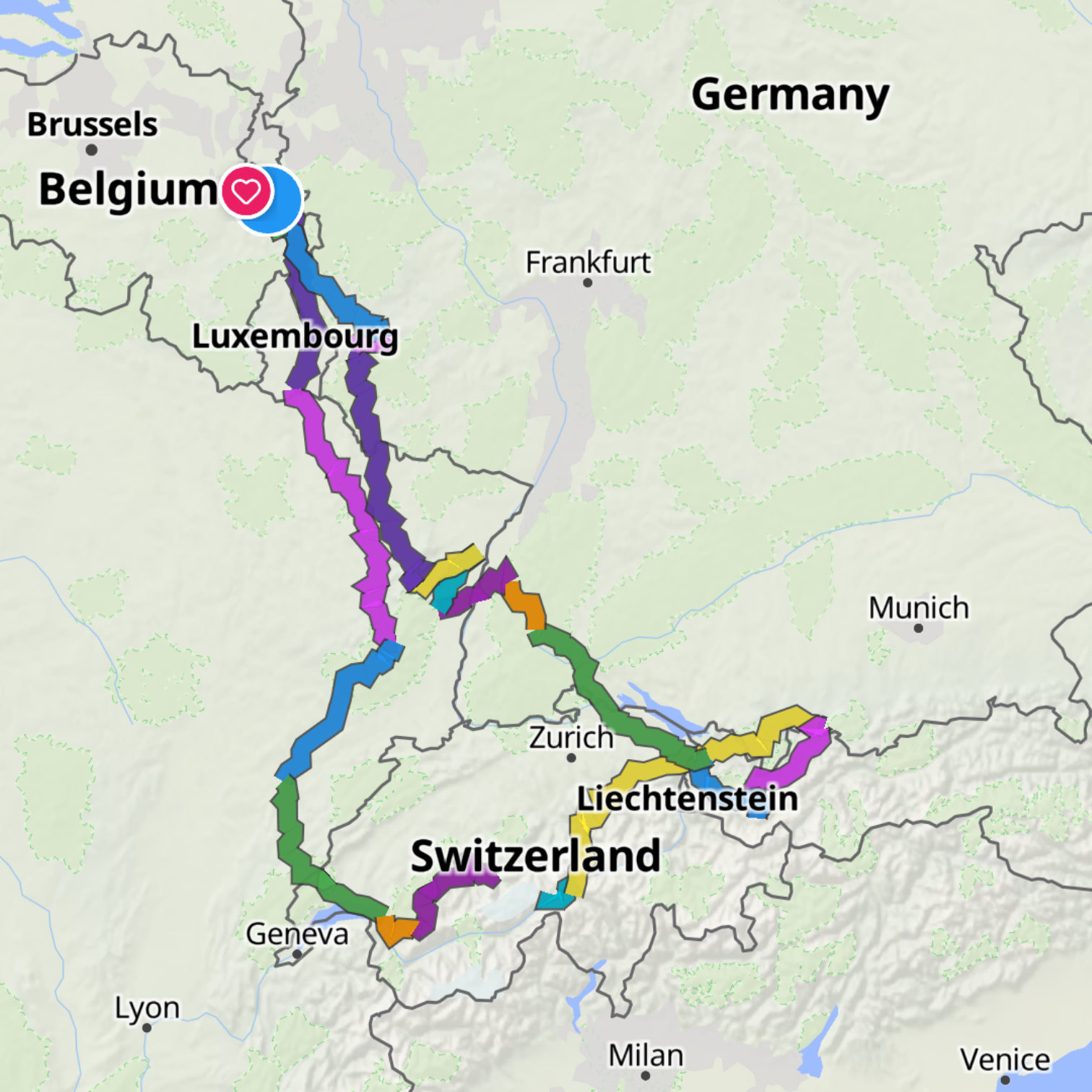 Map itinerary
