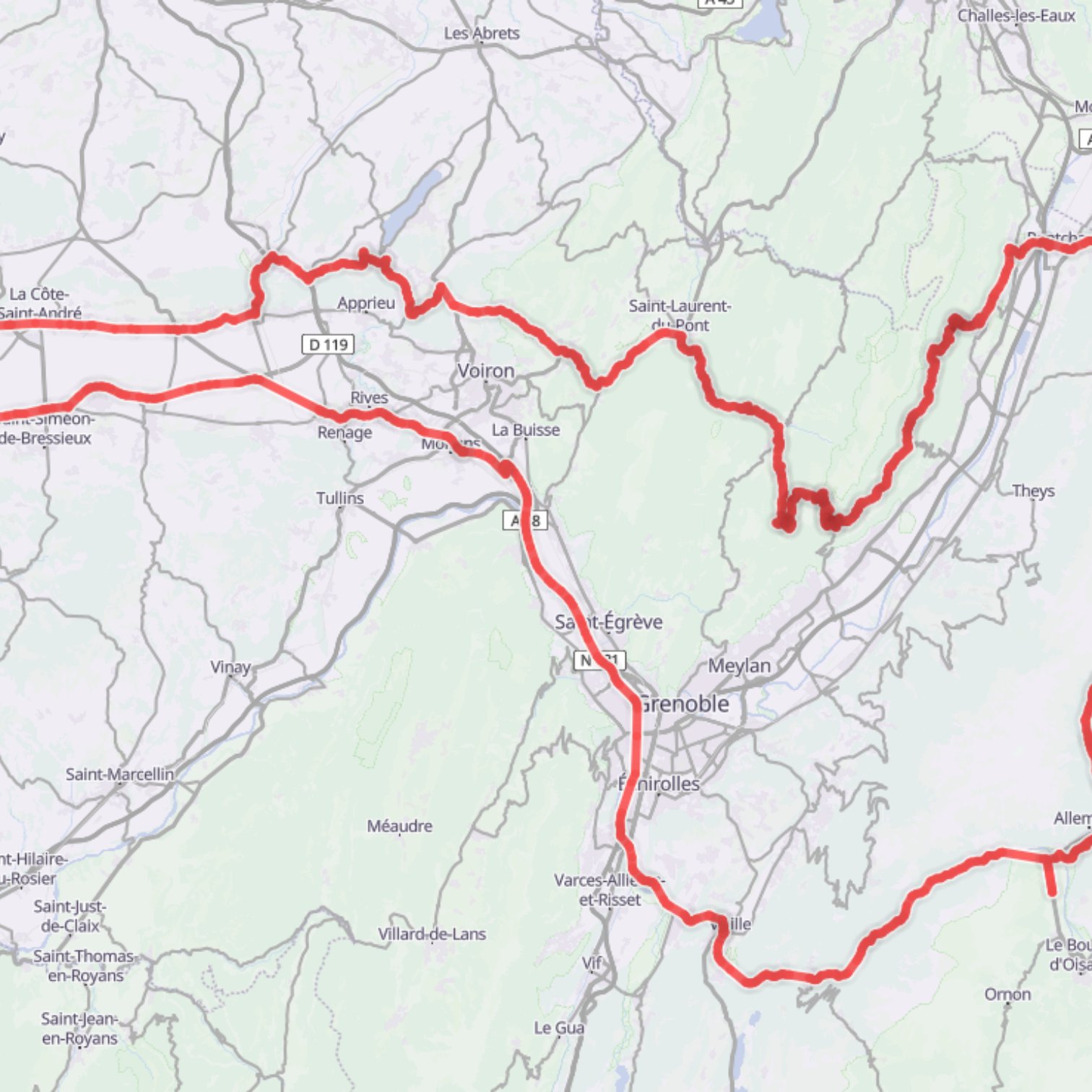 Map itinerary