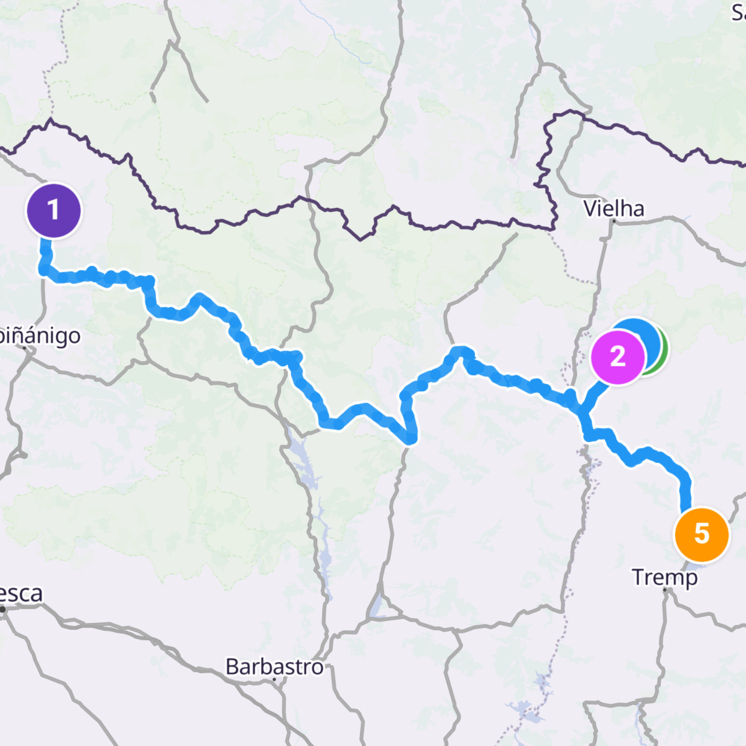 Map itinerary