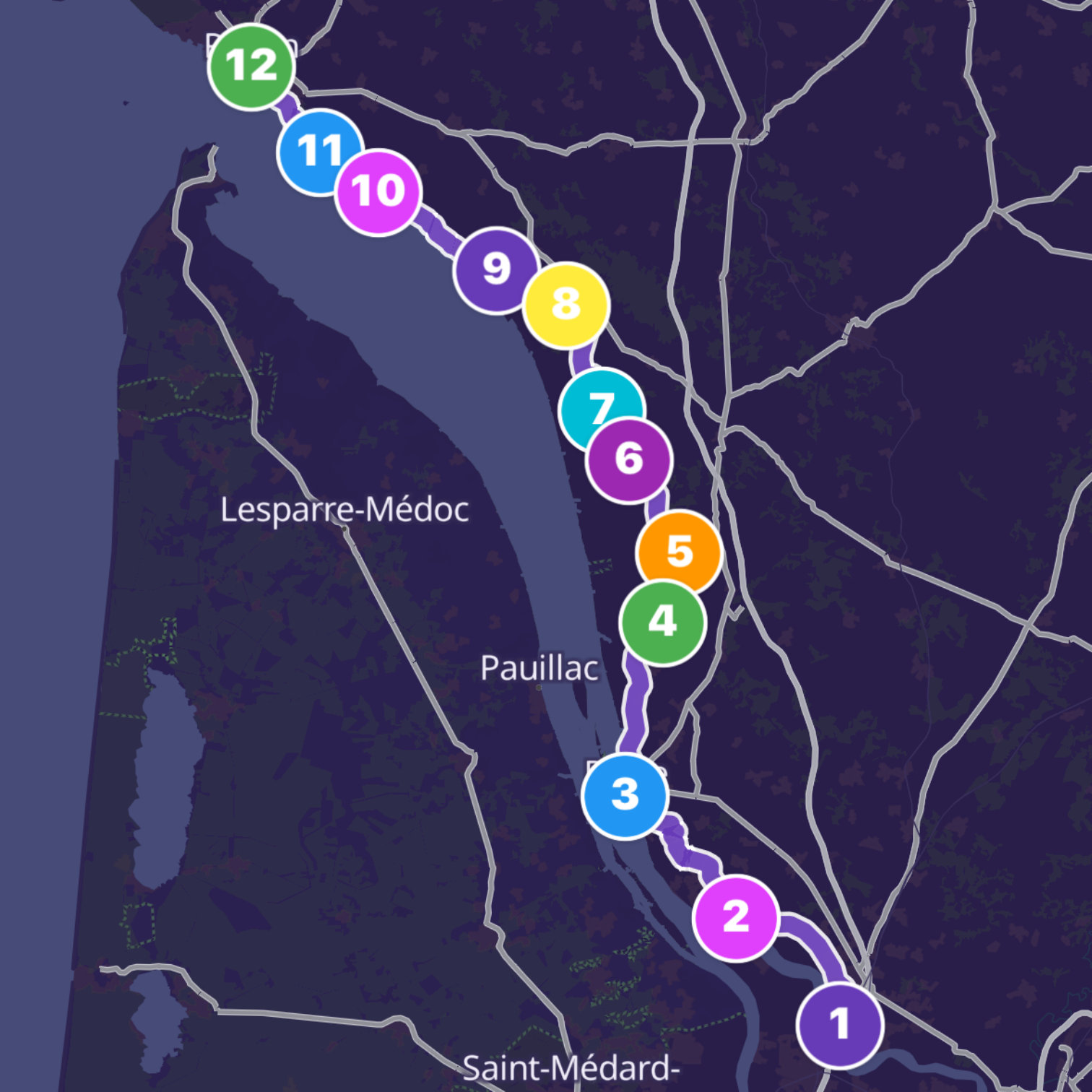 Map itinerary