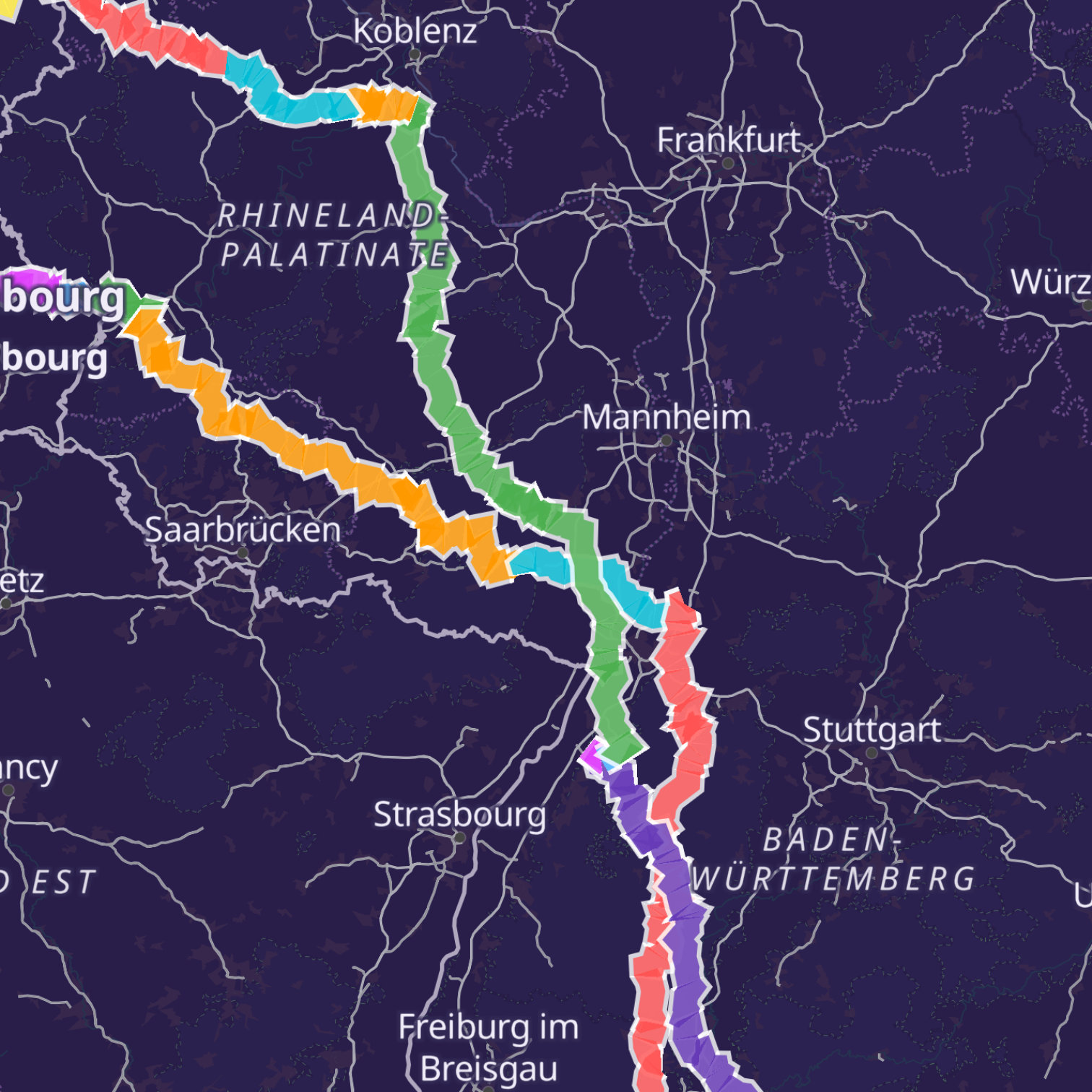 Map itinerary