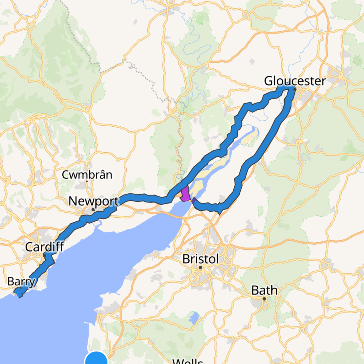 Map itinerary