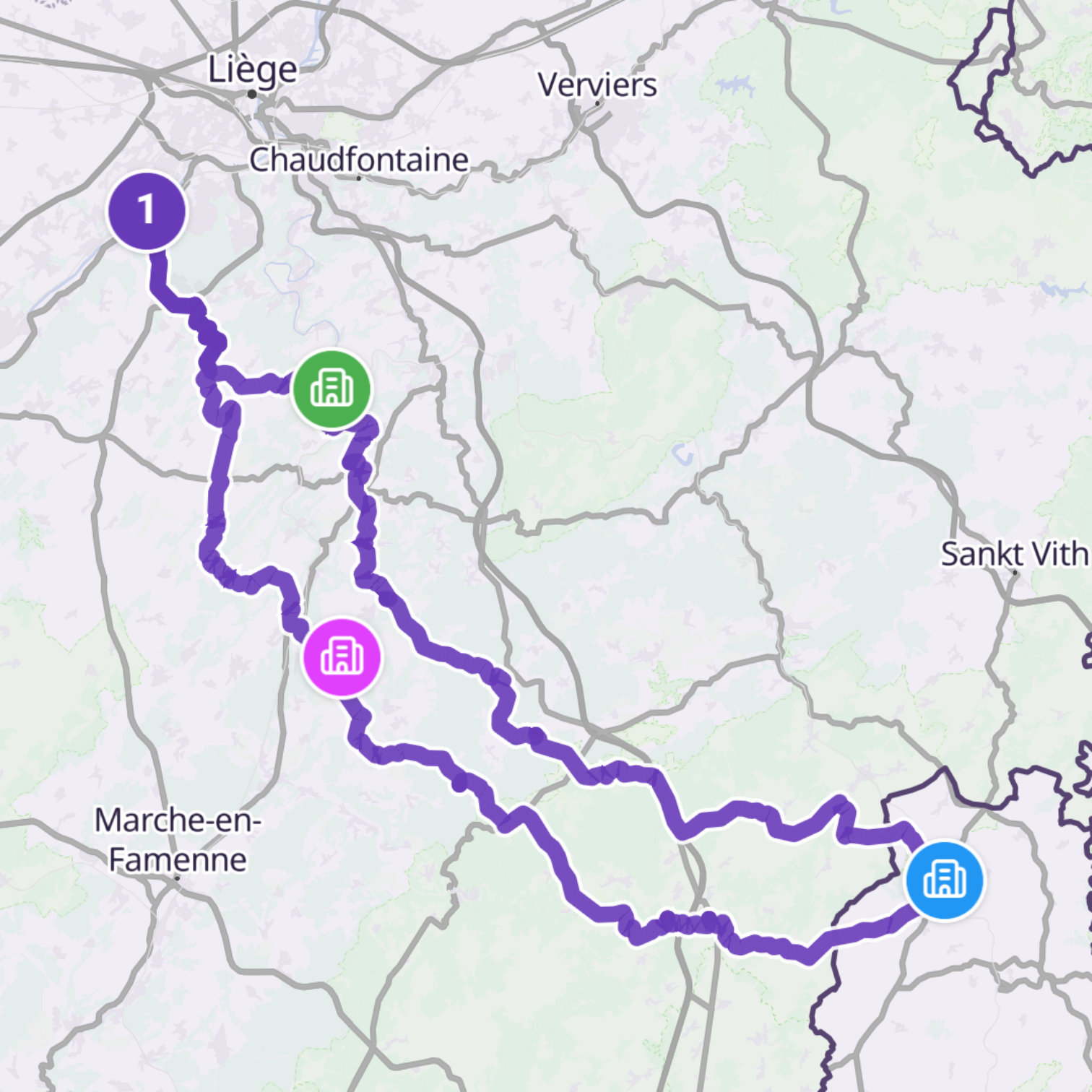 Map itinerary
