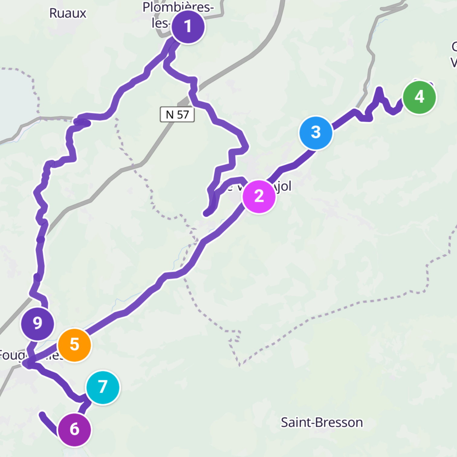 Map itinerary