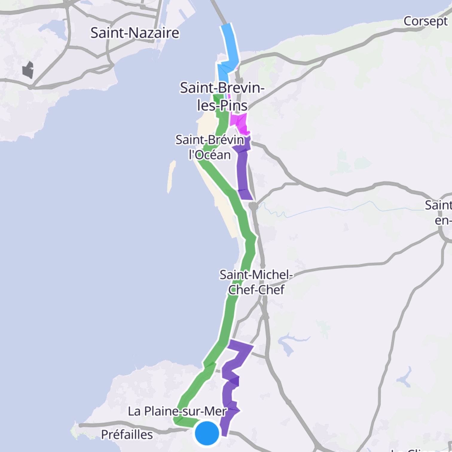 Map itinerary