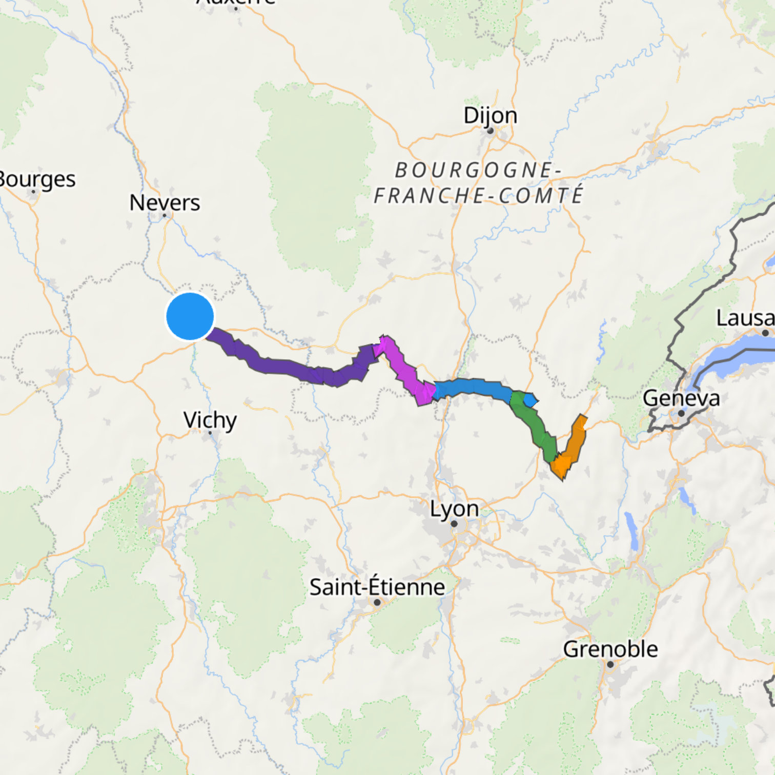 Map itinerary