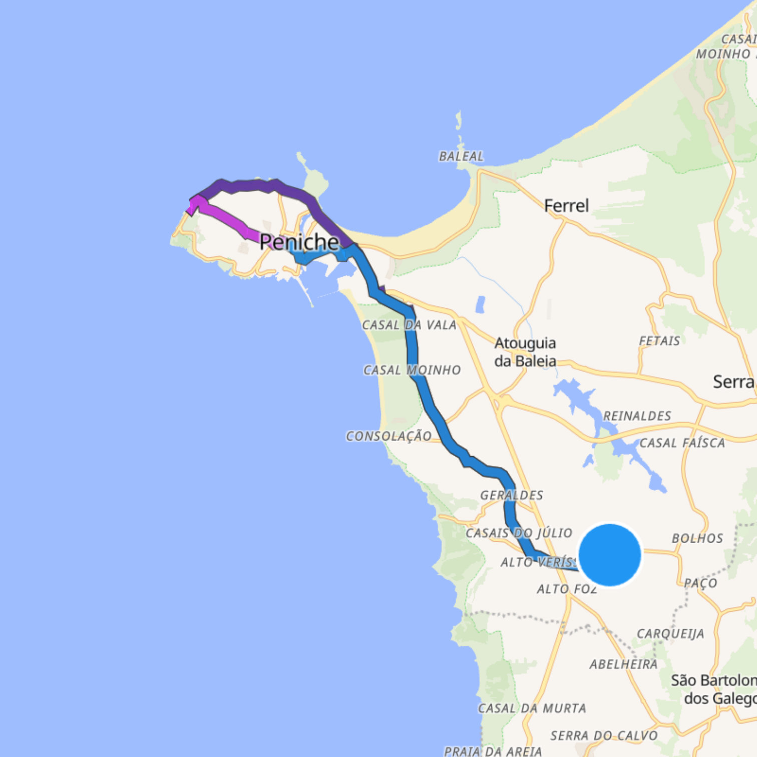 Map itinerary