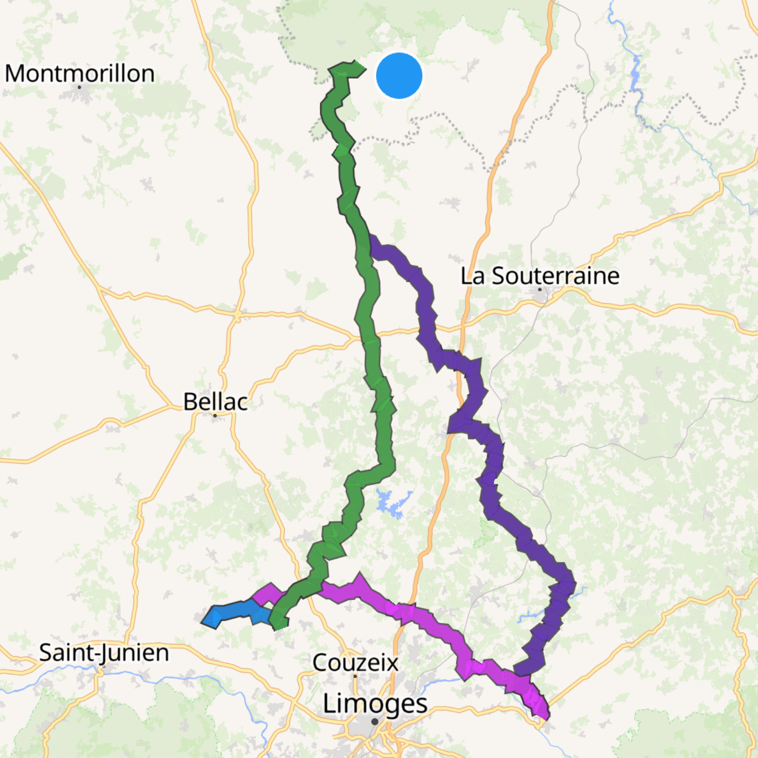 Map itinerary