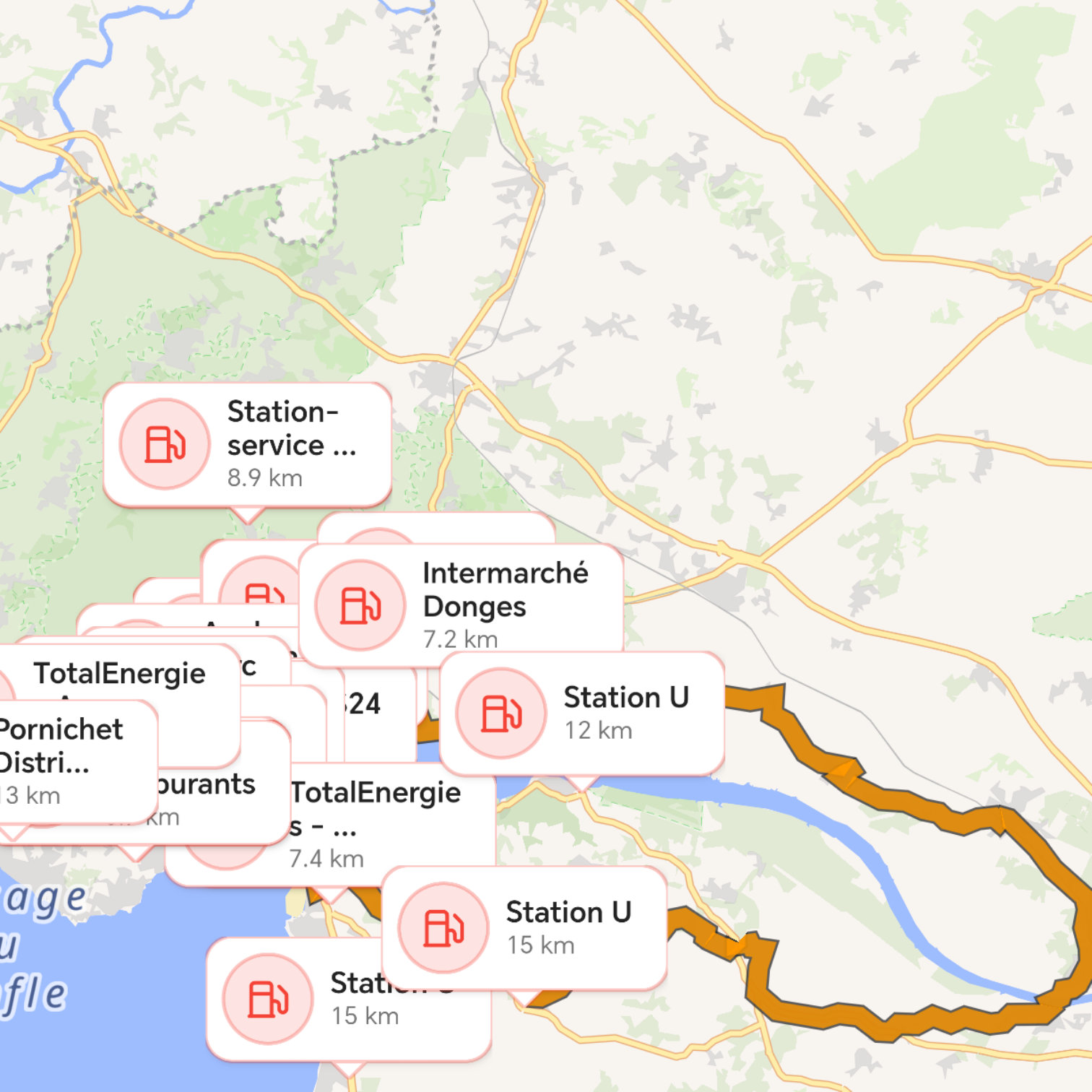 Map itinerary