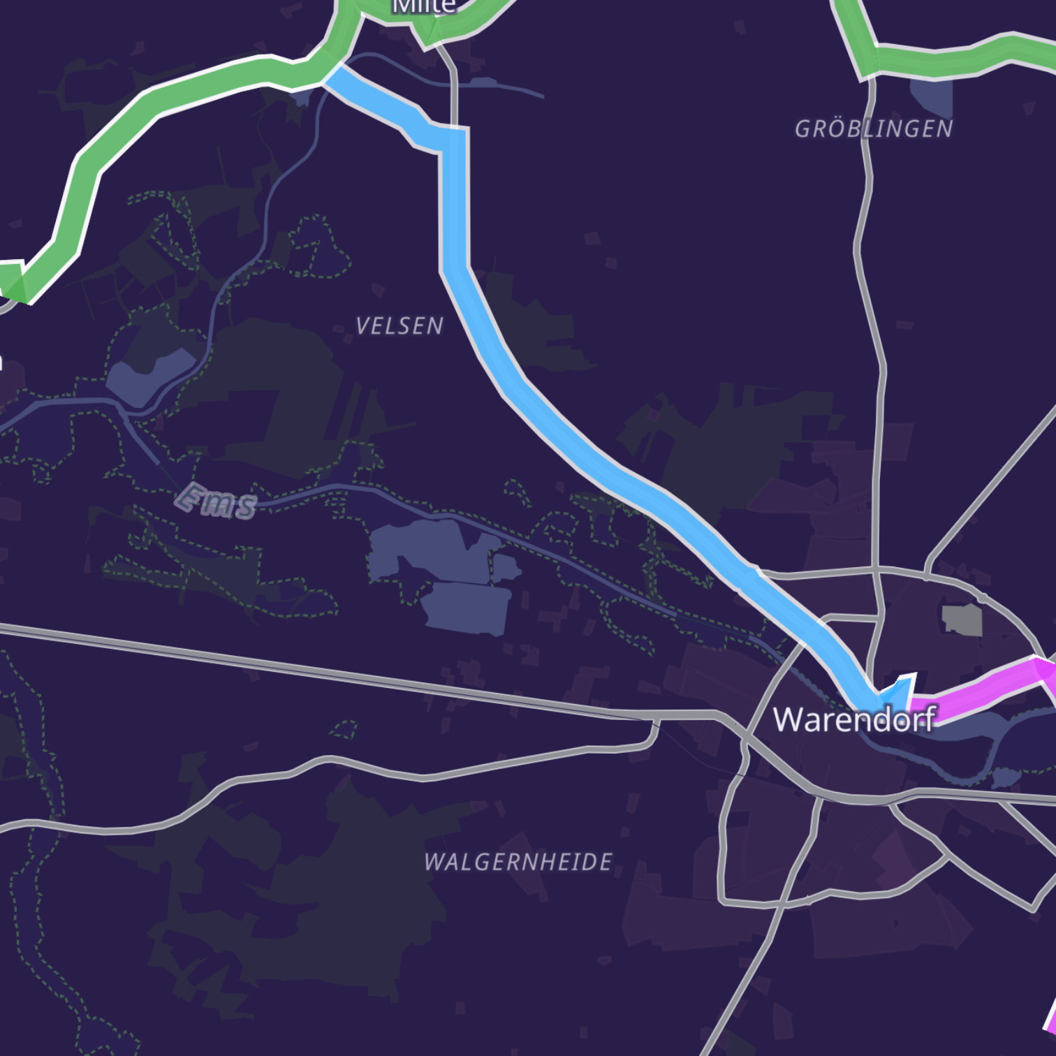 Map itinerary