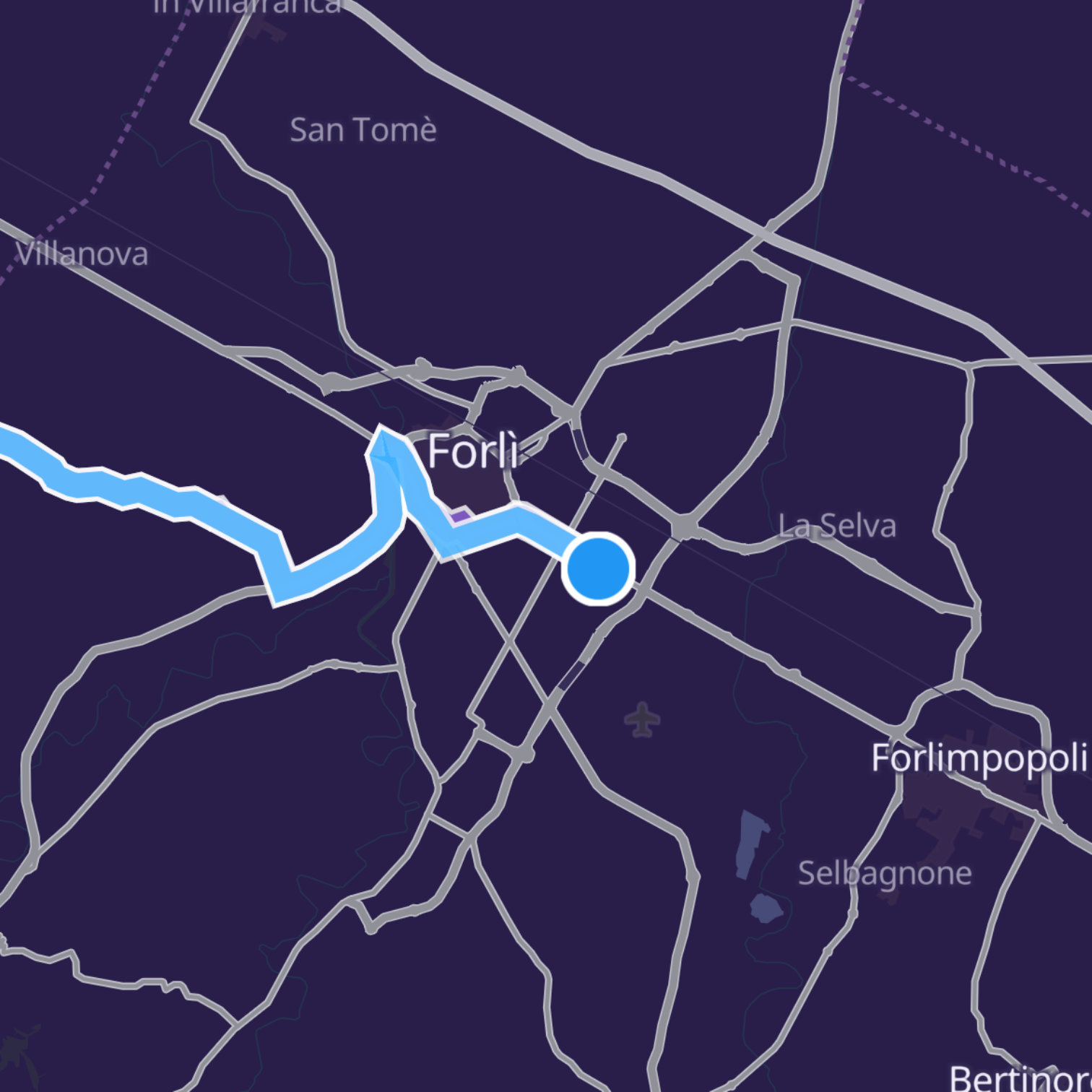 Map itinerary