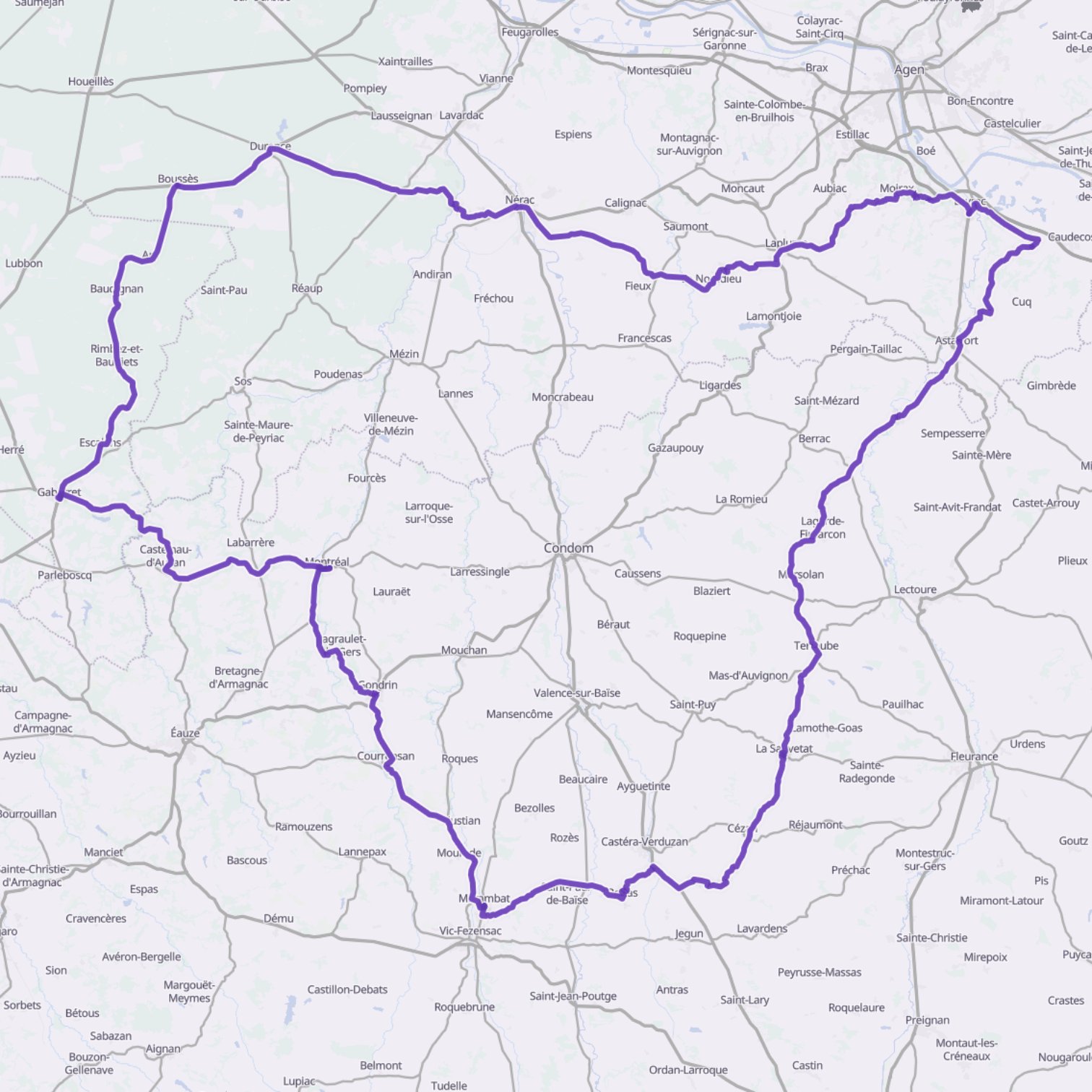 Map itinerary