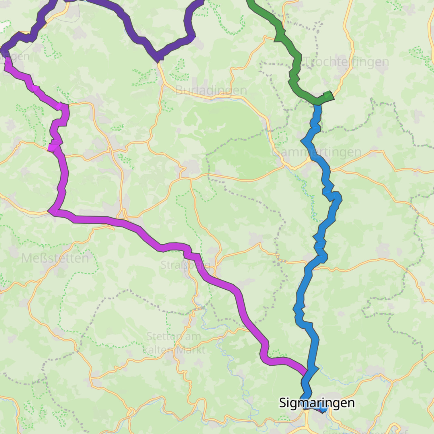Map itinerary