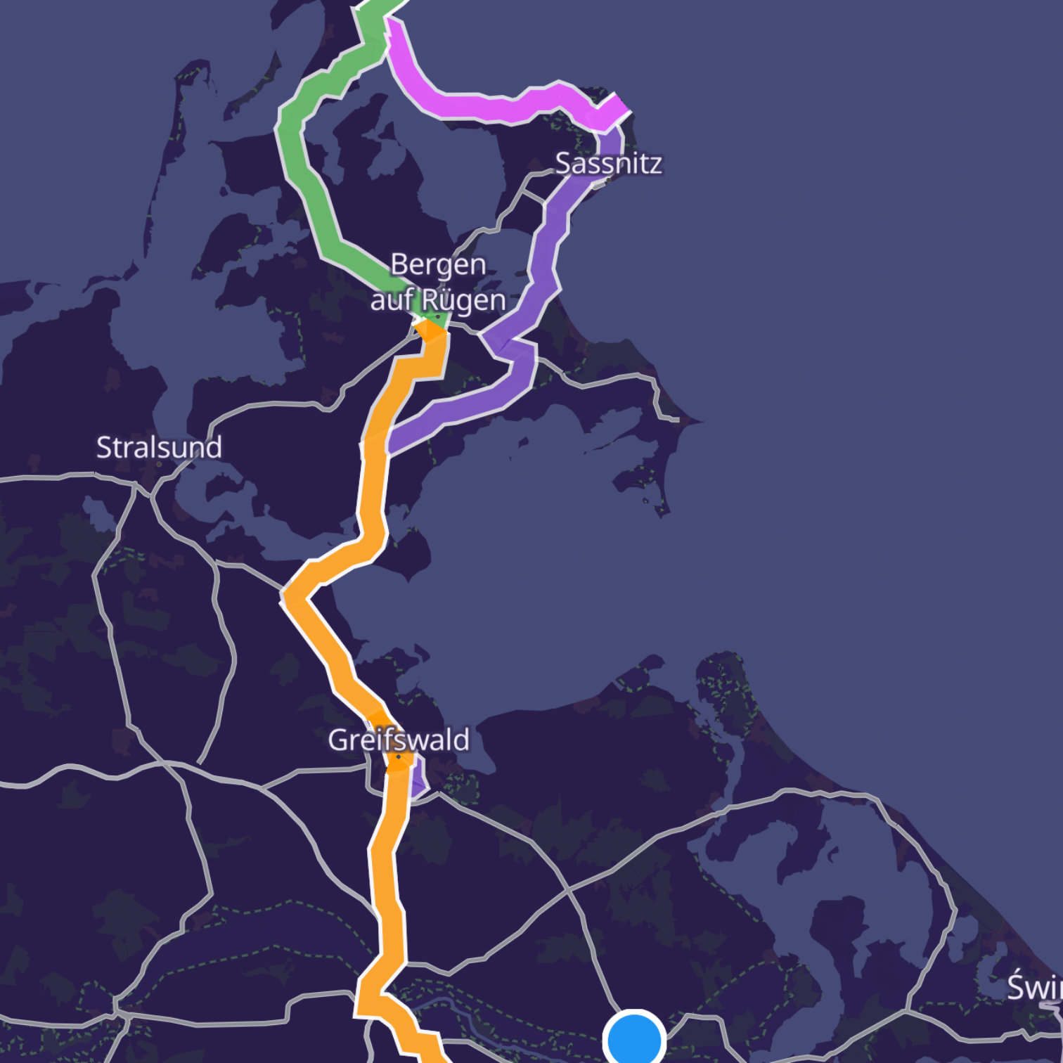 Map itinerary